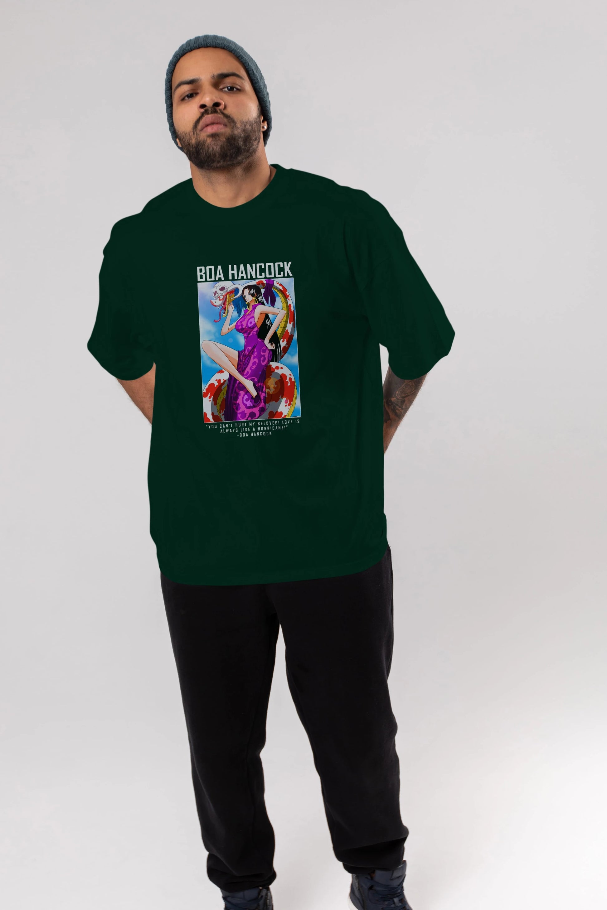 Boa Hancock Anime Ön Baskılı Oversize t-shirt Erkek Kadın Unisex