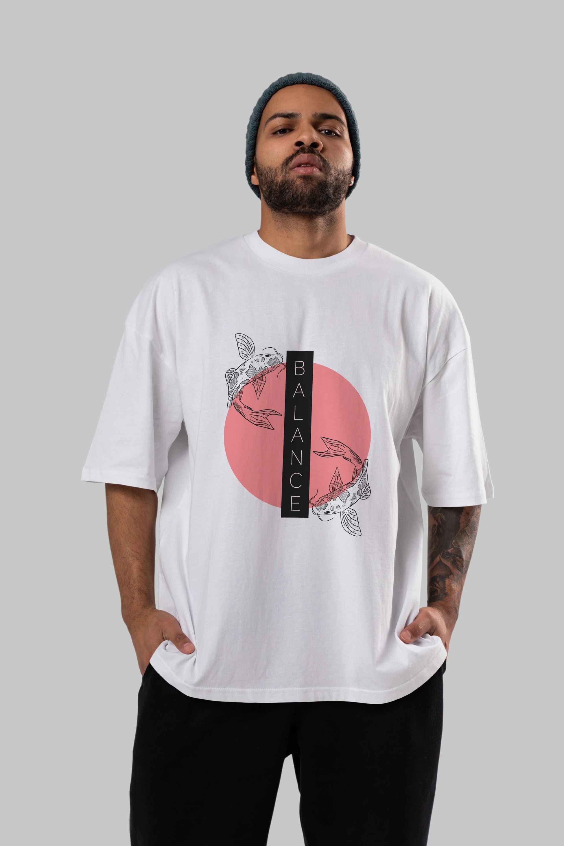 Balance 2 Yazılı Ön Baskılı Oversize t-shirt Erkek Kadın Unisex