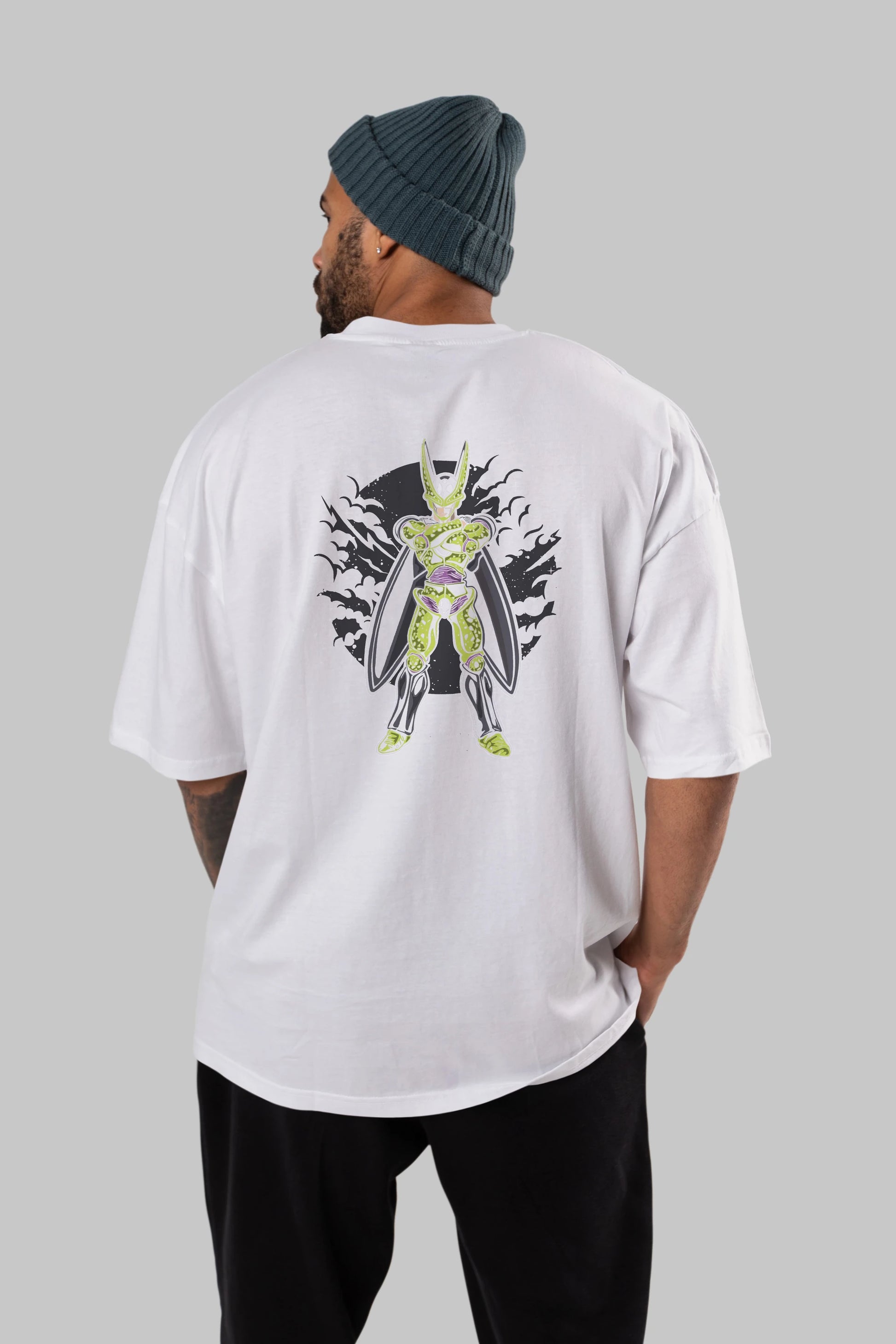 CELL Arka Baskılı Oversize t-shirt Erkek Kadın Unisex %100 Pamuk