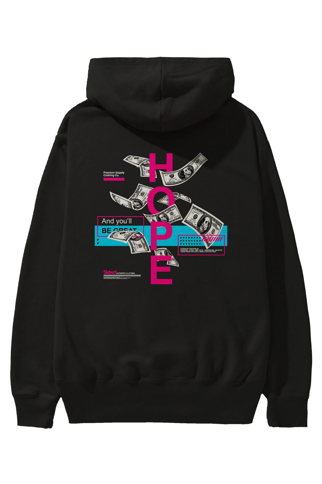 Hope Arka Baskılı Hoodie Oversize Kapüşonlu Sweatshirt Erkek Kadın Unisex