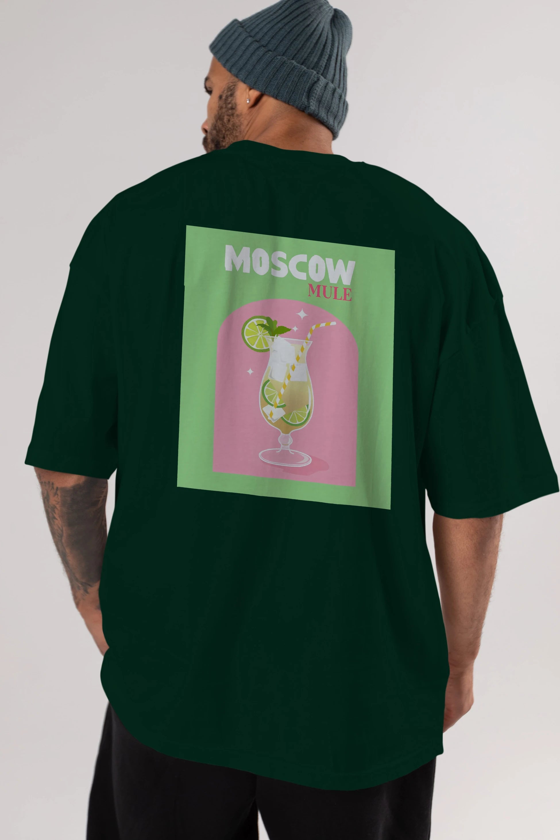 Moscow Mule 5 Arka Baskılı Oversize t-shirt Erkek Kadın Unisex %100 Pamuk Bisiklet Yaka tişort