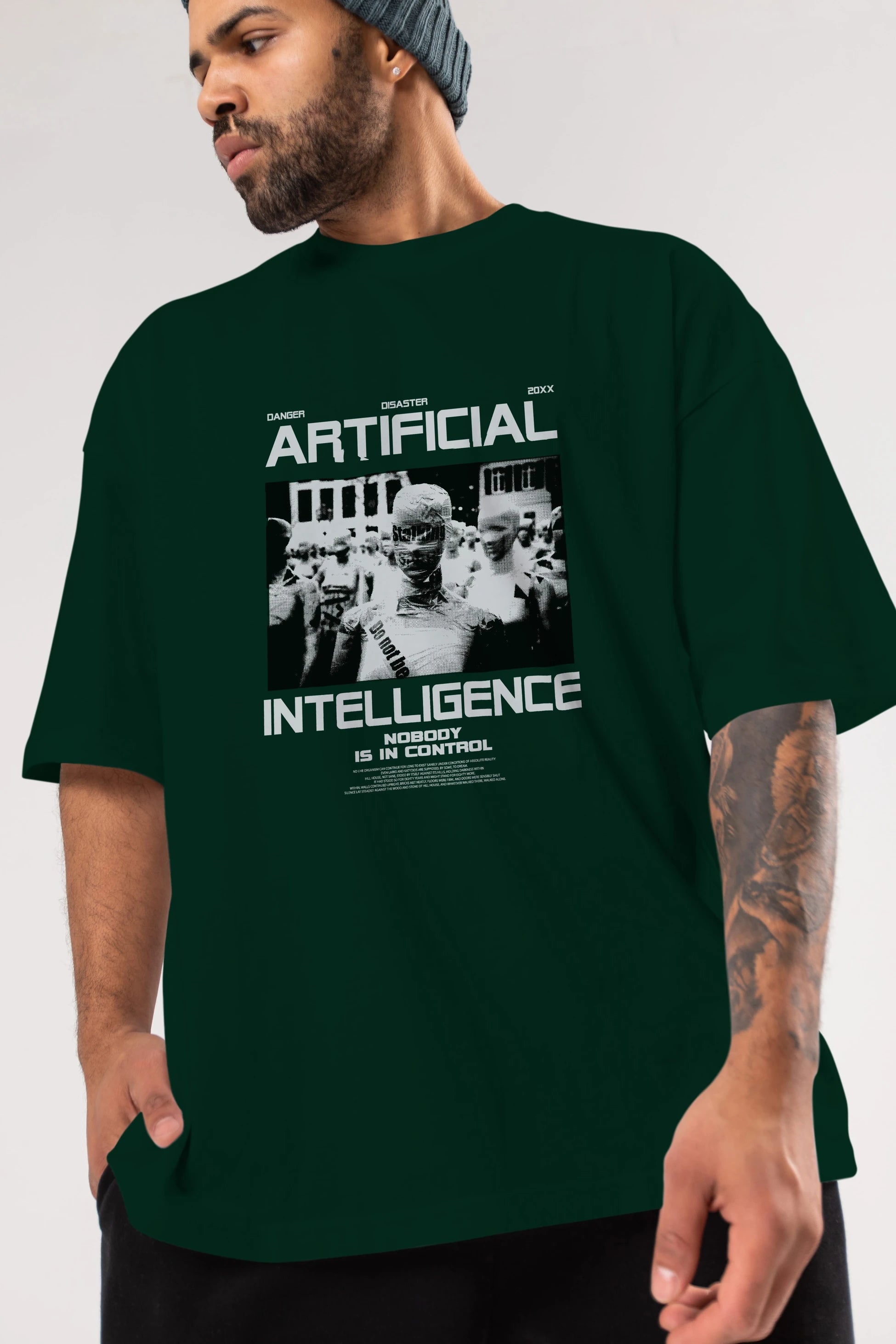 Artificial Intelligence Ön Baskılı Oversize t-shirt Erkek Kadın Unisex