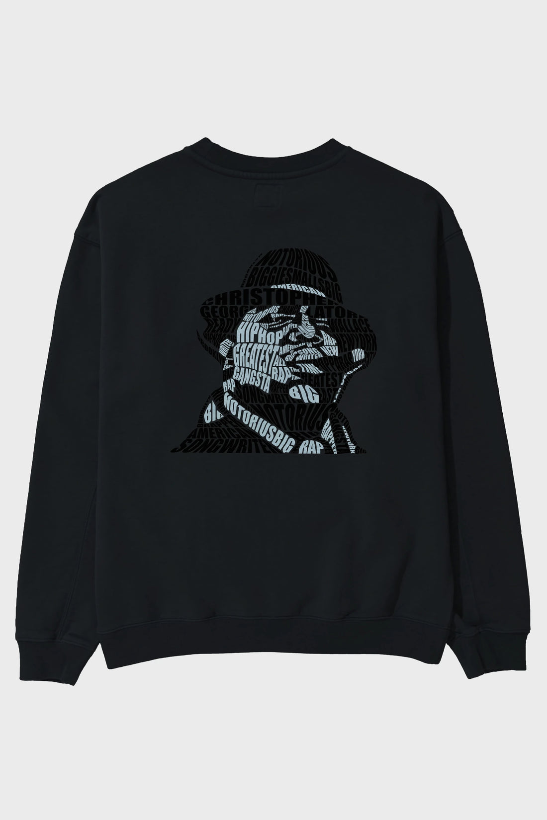 Notorious Big Calligram Arka Baskılı Oversize Sweatshirt Erkek Kadın Unisex
