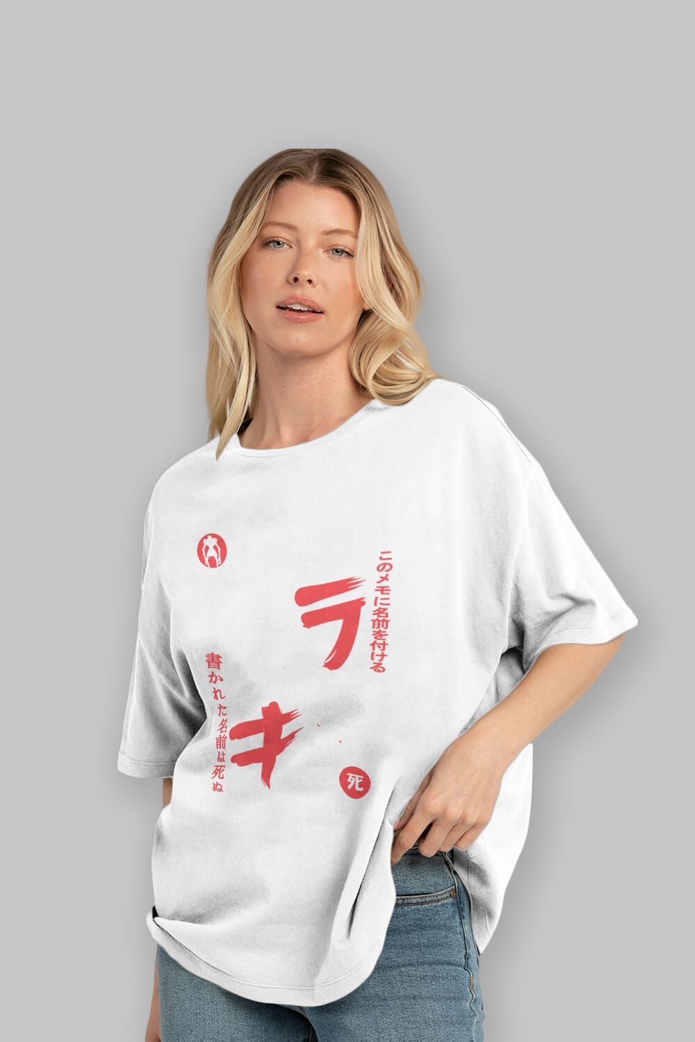 DEATHNOTE L vs KIRA Anime Ön Baskılı Oversize t-shirt %100 pamuk Erkek Kadın Unisex