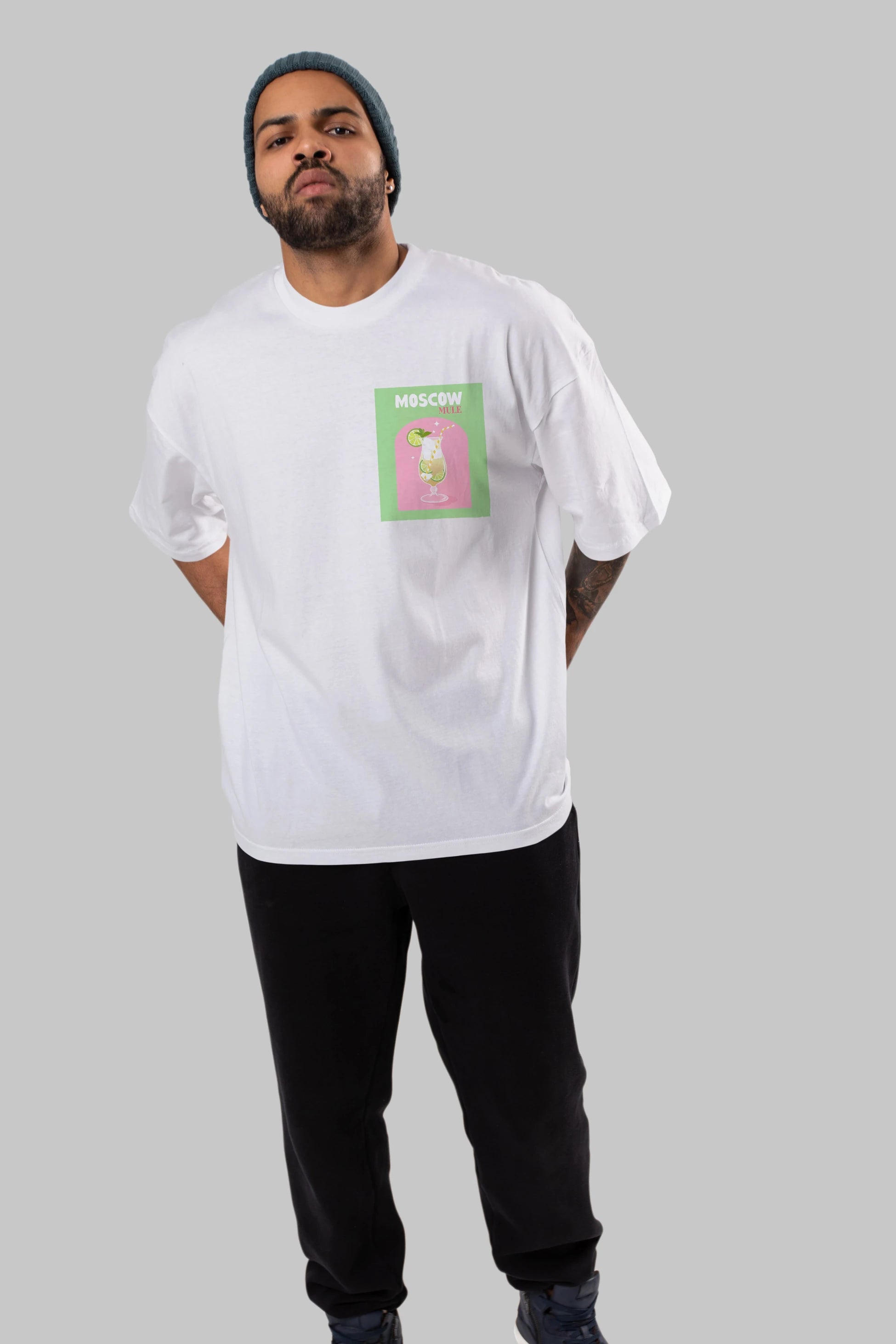 Moscow Mule 5 Ön Sol Baskılı Oversize t-shirt Erkek Kadın Unisex %100 Pamuk Bisiklet Yaka tişort