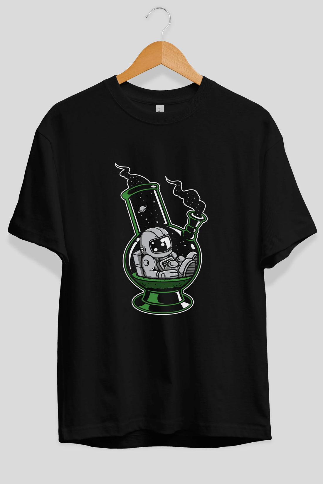 Astronaut Bong Ön Baskılı Oversize t-shirt Erkek Kadın Unisex