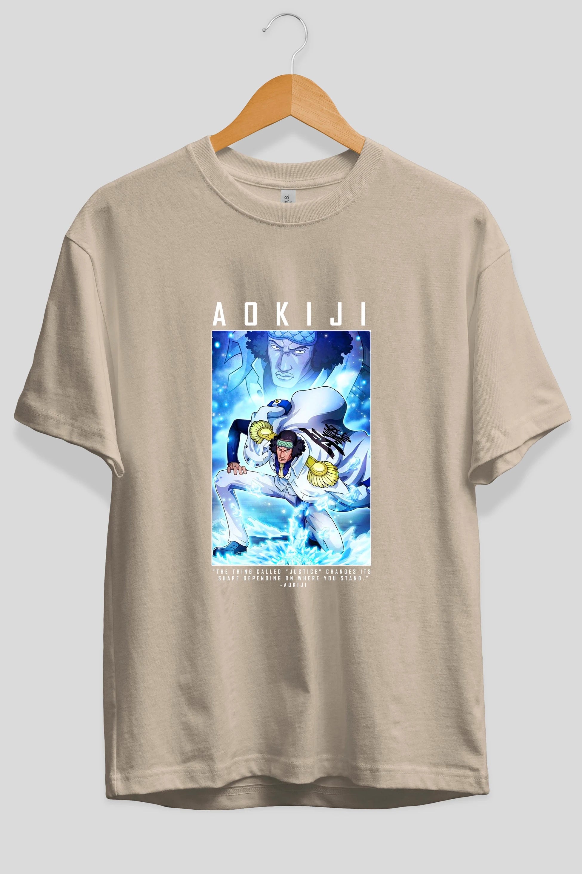 Kuzan Anime Ön Baskılı Oversize t-shirt Erkek Kadın Unisex
