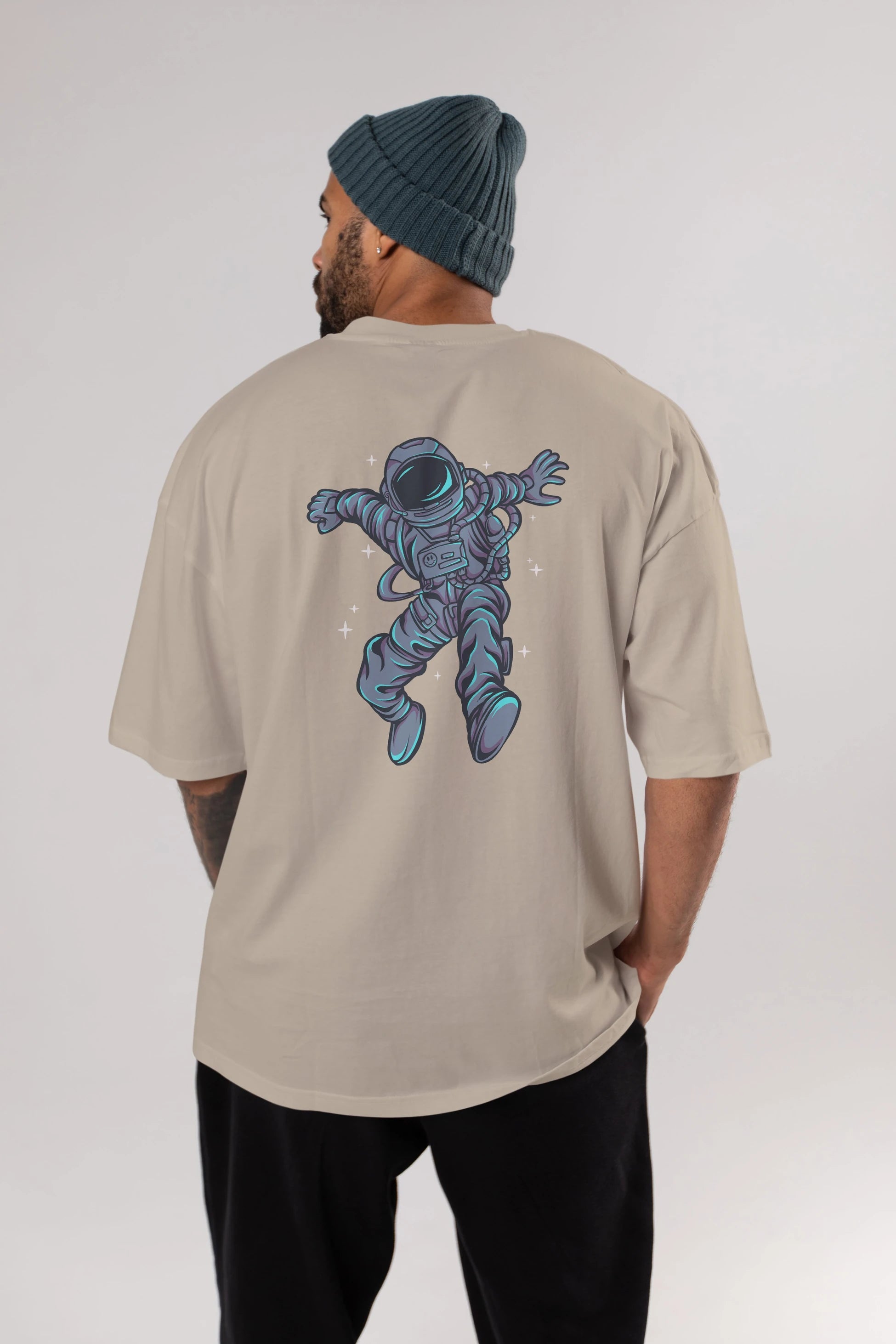 Astrostars tshirt Arka Baskılı Oversize t-shirt Erkek Kadın Unisex