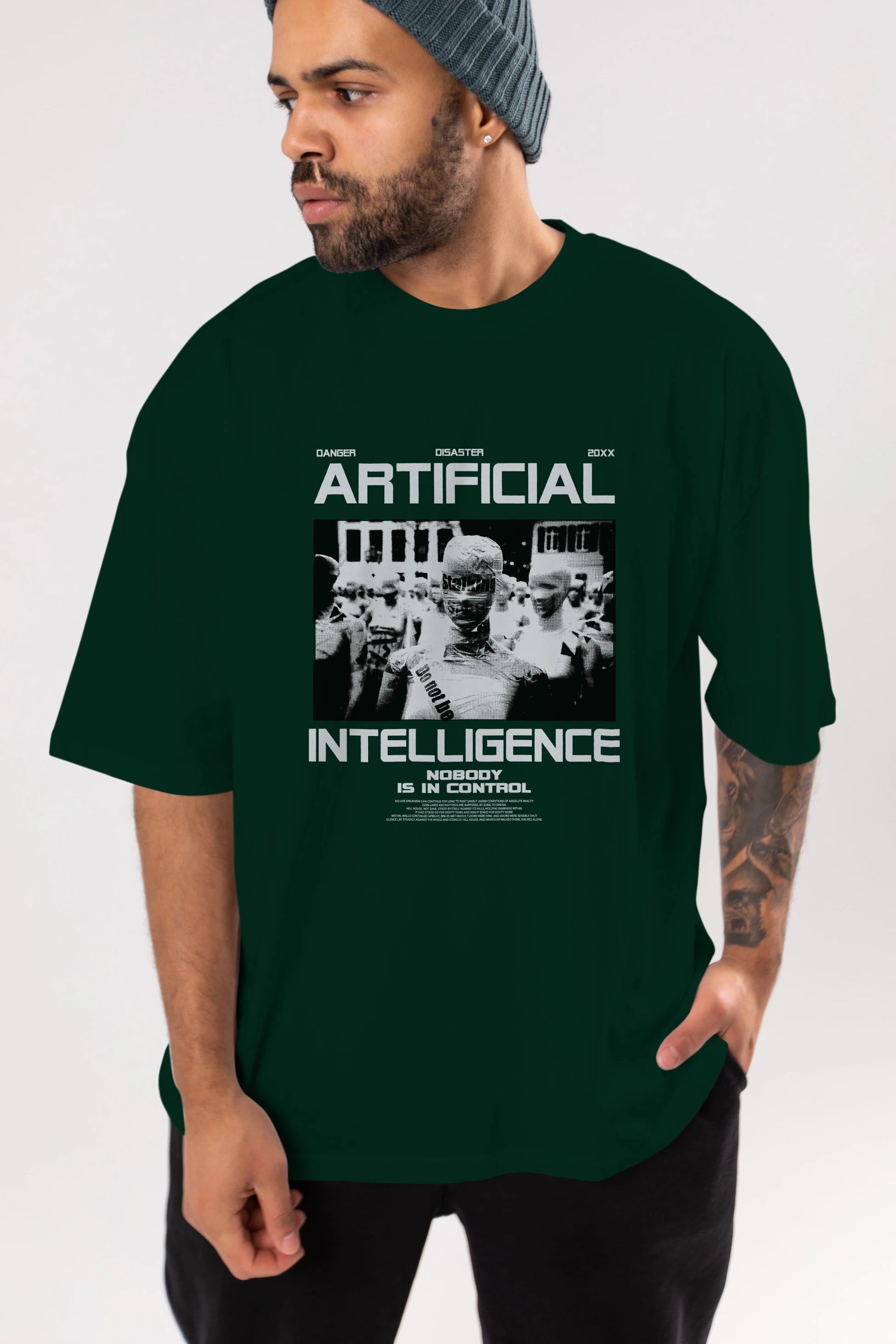 Artificial Intelligence Ön Baskılı Oversize t-shirt Erkek Kadın Unisex