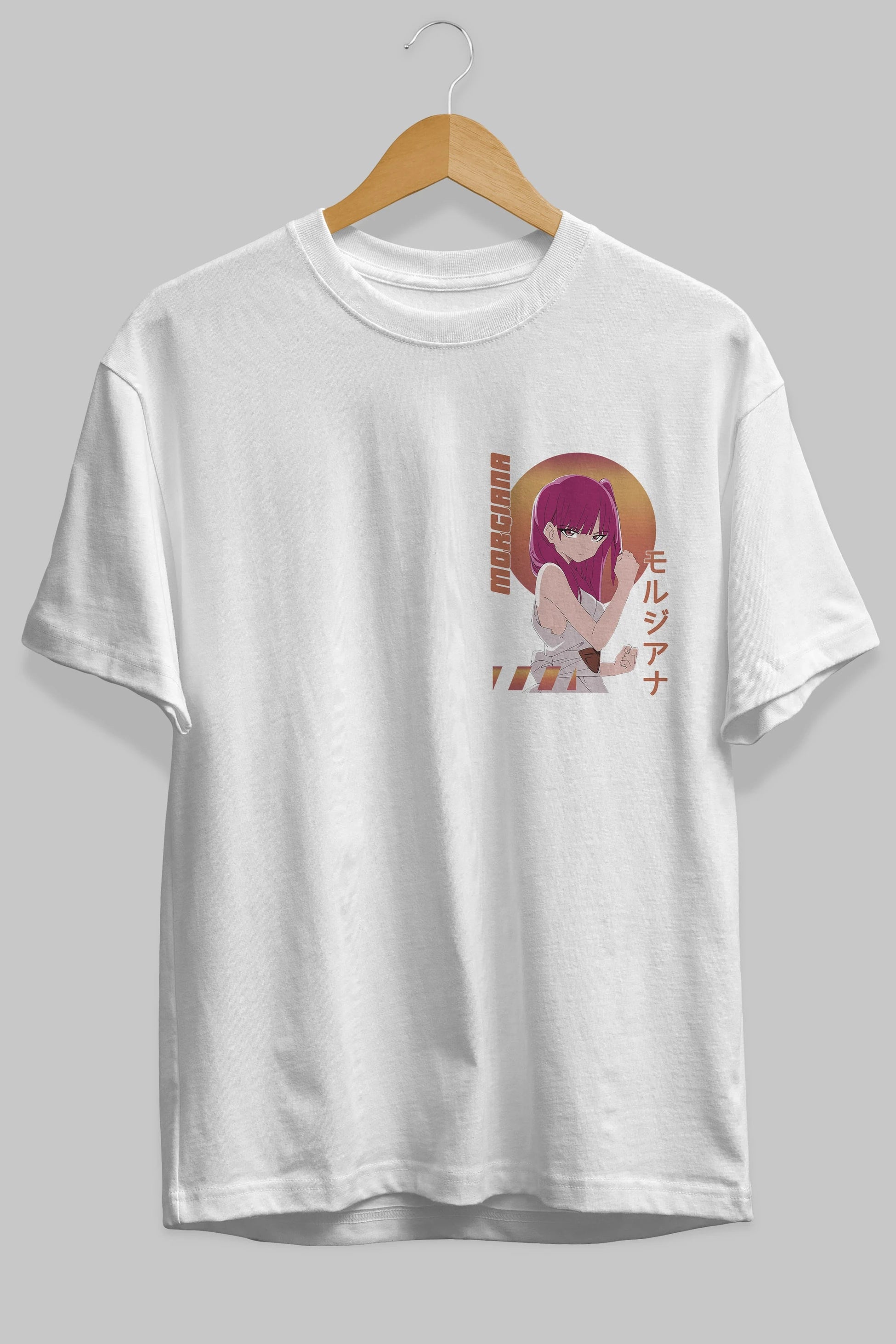 Morgiana 5 Ön Sol Baskılı Oversize t-shirt Erkek Kadın Unisex %100 Pamuk Bisiklet Yaka tişort