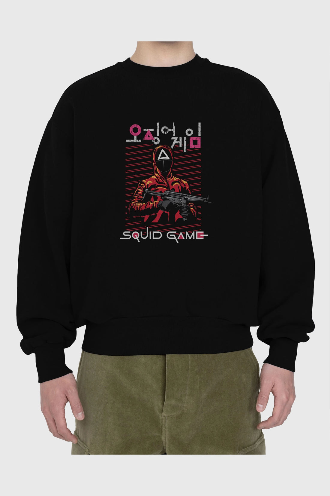 Squid Game (2) Ön Baskılı Oversize Sweatshirt Erkek Kadın Unisex