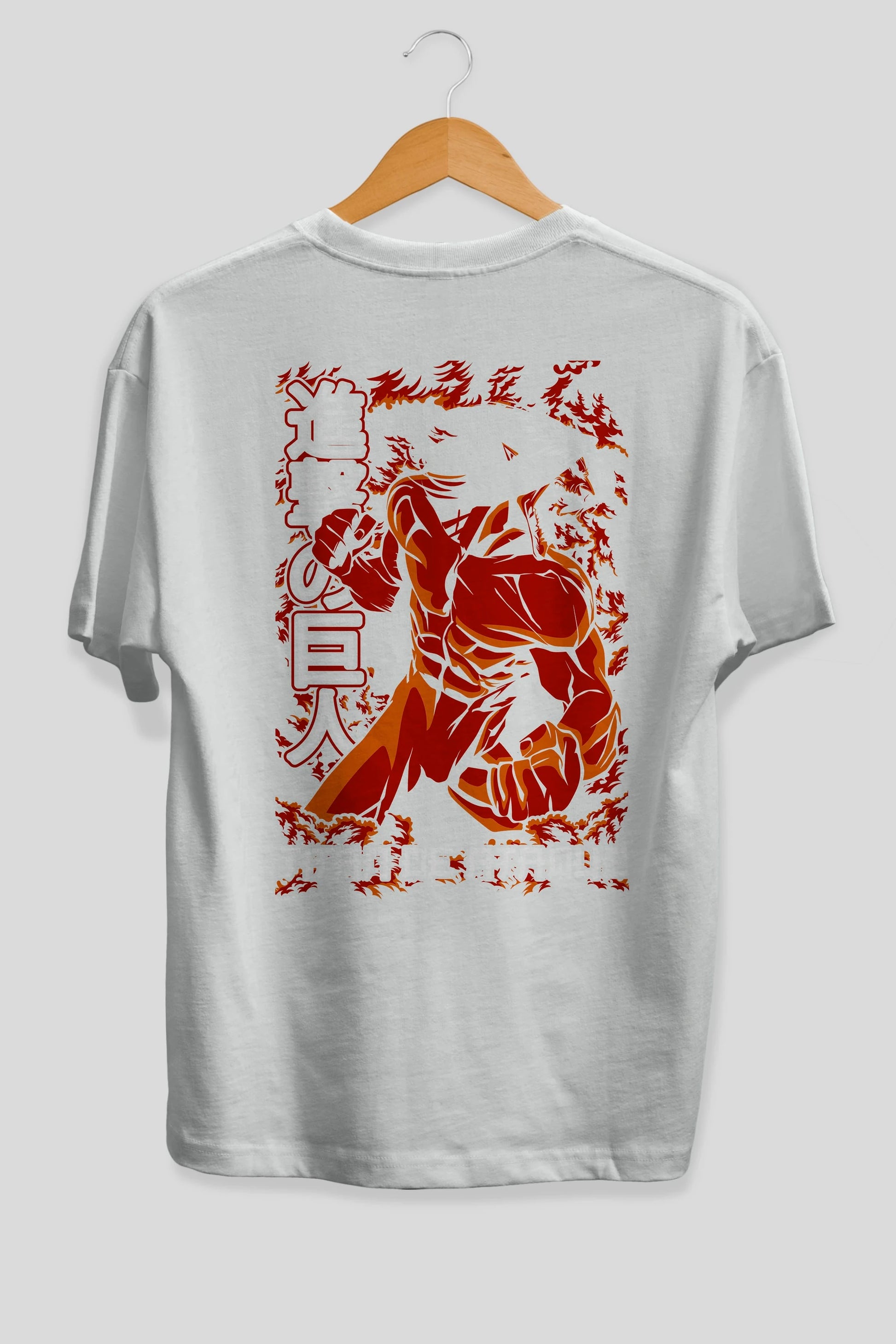 Eren Yeager Anime Arka Baskılı Oversize t-shirt Erkek Kadın Unisex %100 pamuk tişort