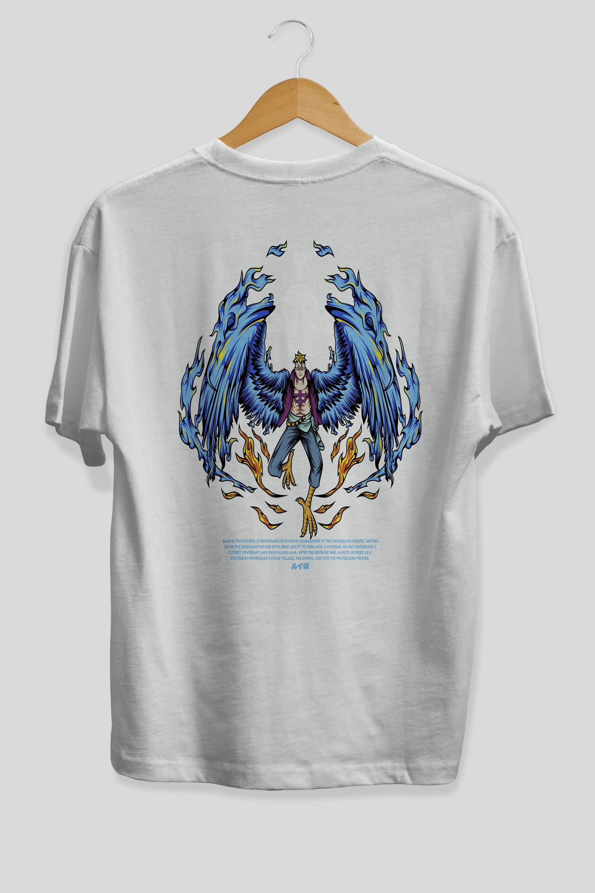 Marco Anime Arka Baskılı Oversize t-shirt Erkek Kadın Unisex