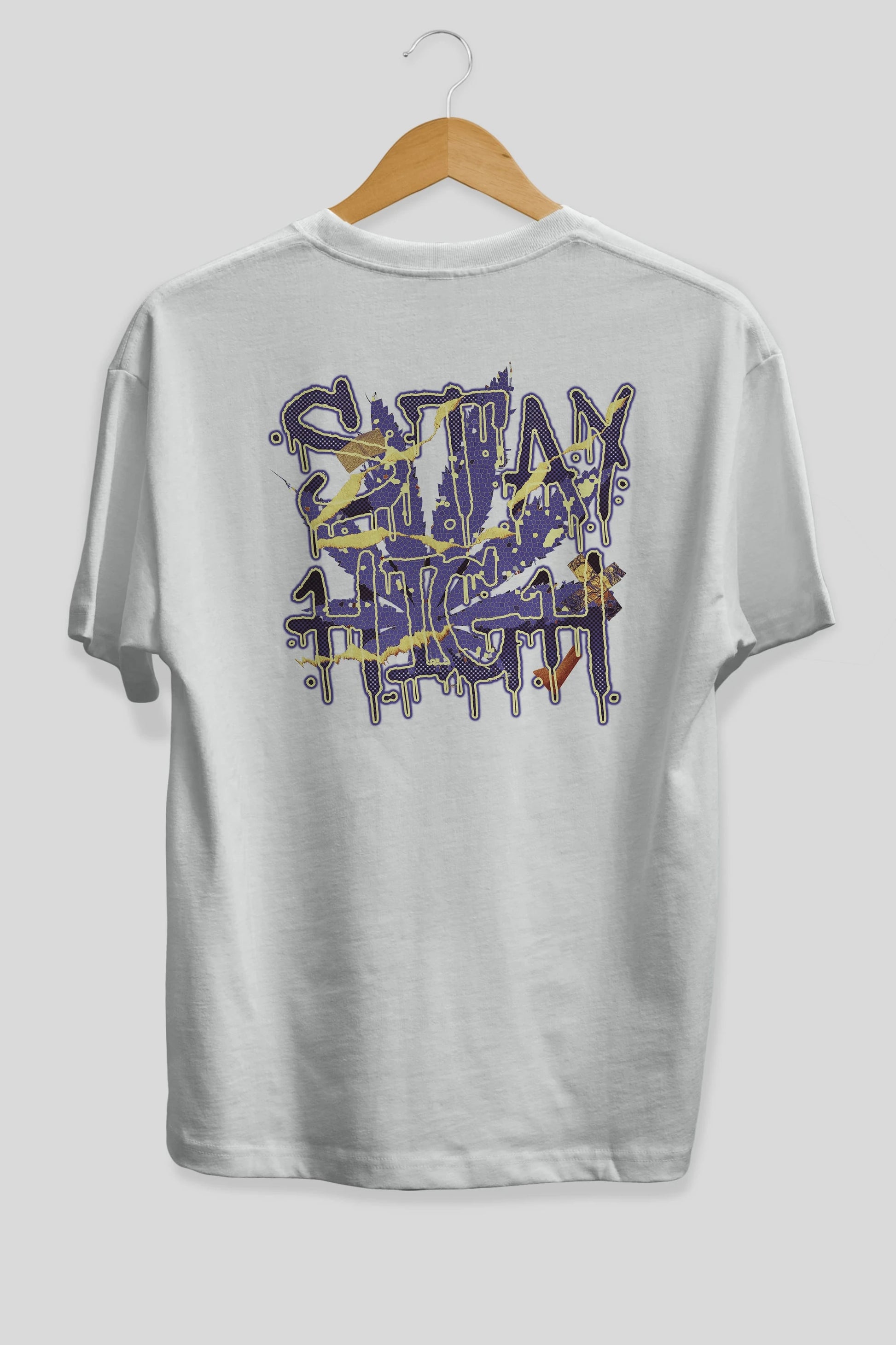 Stay High Arka Baskılı Oversize t-shirt Erkek Kadın Unisex