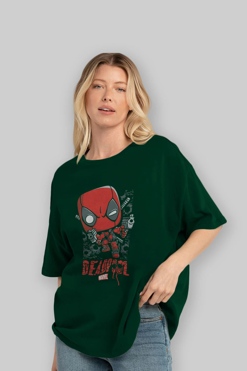 Deadpool (8) Ön Baskılı Oversize t-shirt Erkek Kadın Unisex %100 Pamuk Bisiklet Yaka tişort