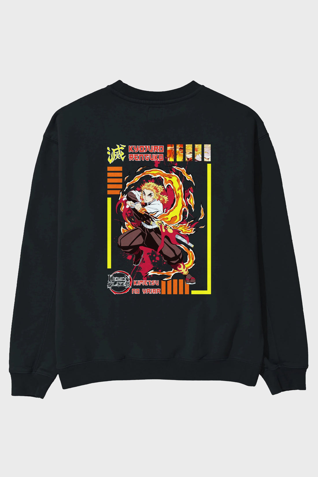 KYOJURO RENGOKU Anime Arka Baskılı Oversize Sweatshirt Erkek Kadın Unisex