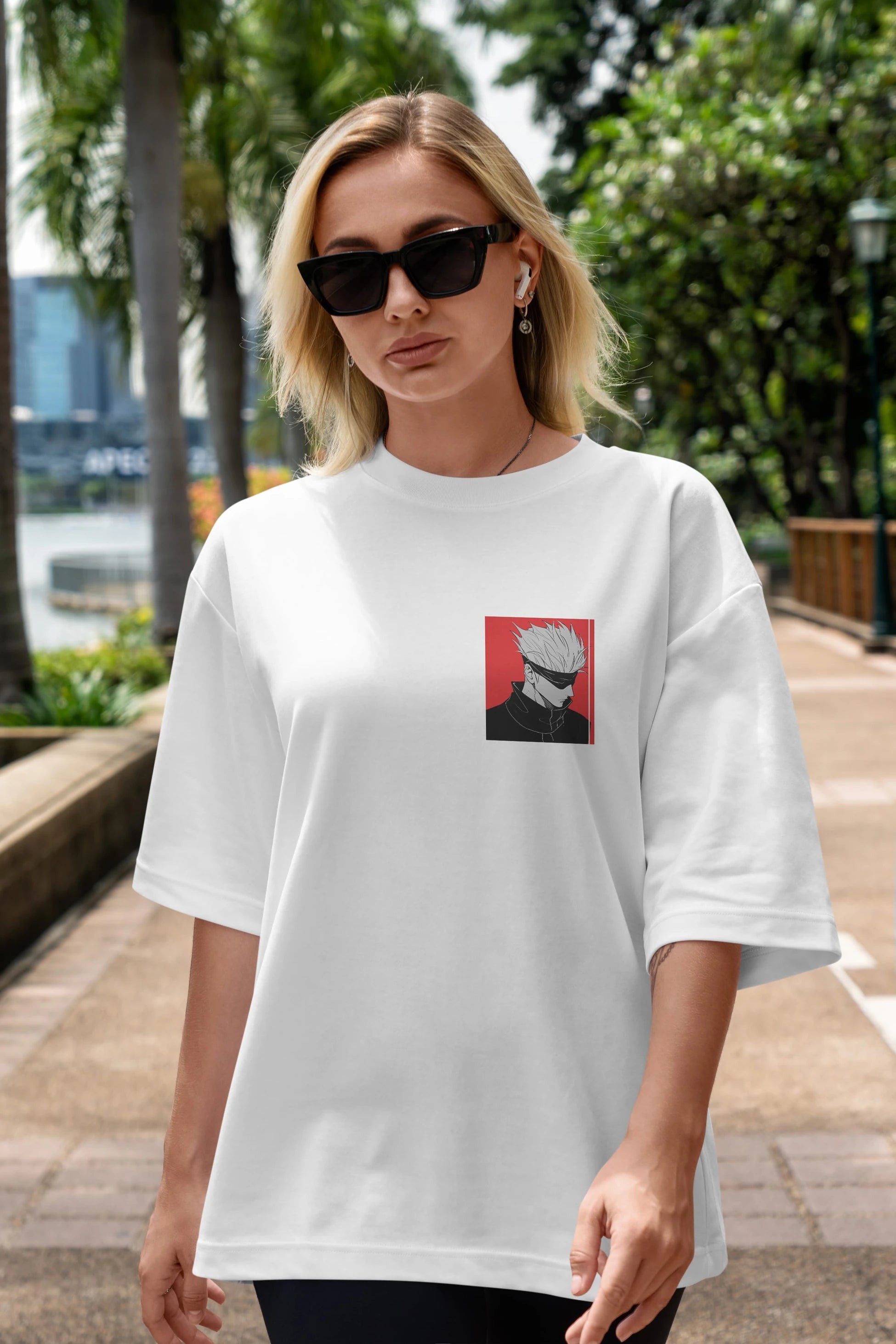 JUJUTSU KAISEN 2 Ön Sol Baskılı Oversize t-shirt Erkek Kadın Unisex %100 Pamuk Bisiklet Yaka tişort