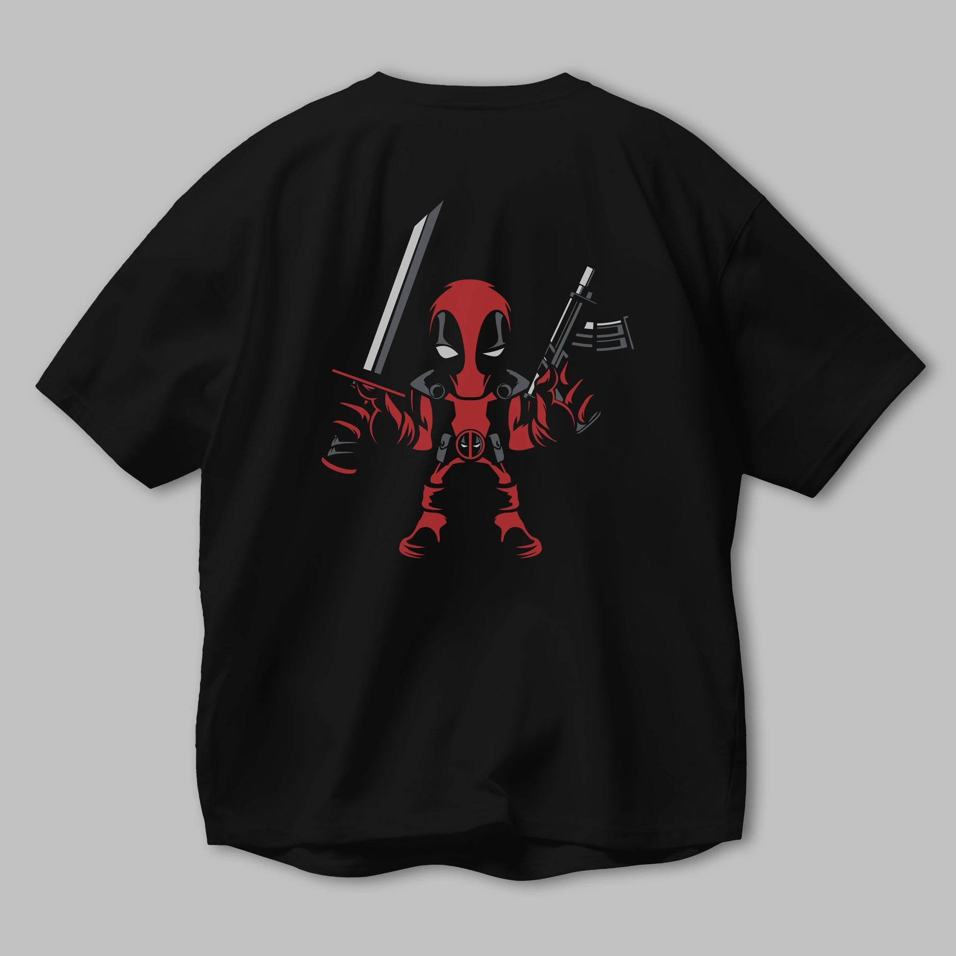 Deadpool (11) Arka Baskılı Oversize t-shirt Erkek Kadın Unisex %100 Pamuk Bisiklet Yaka tişort