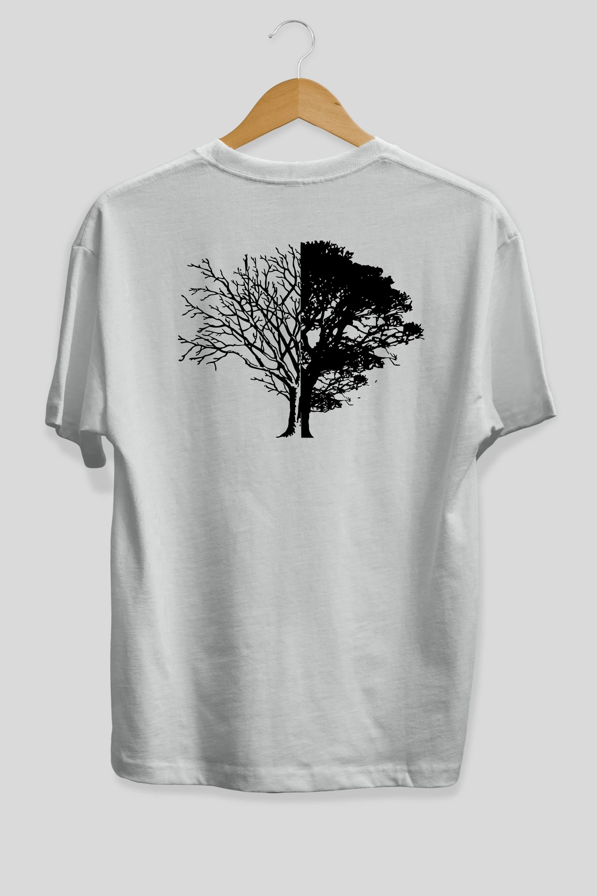 Life And Death Arka Baskılı Oversize t-shirt %100 pamuk Erkek Kadın Unisex