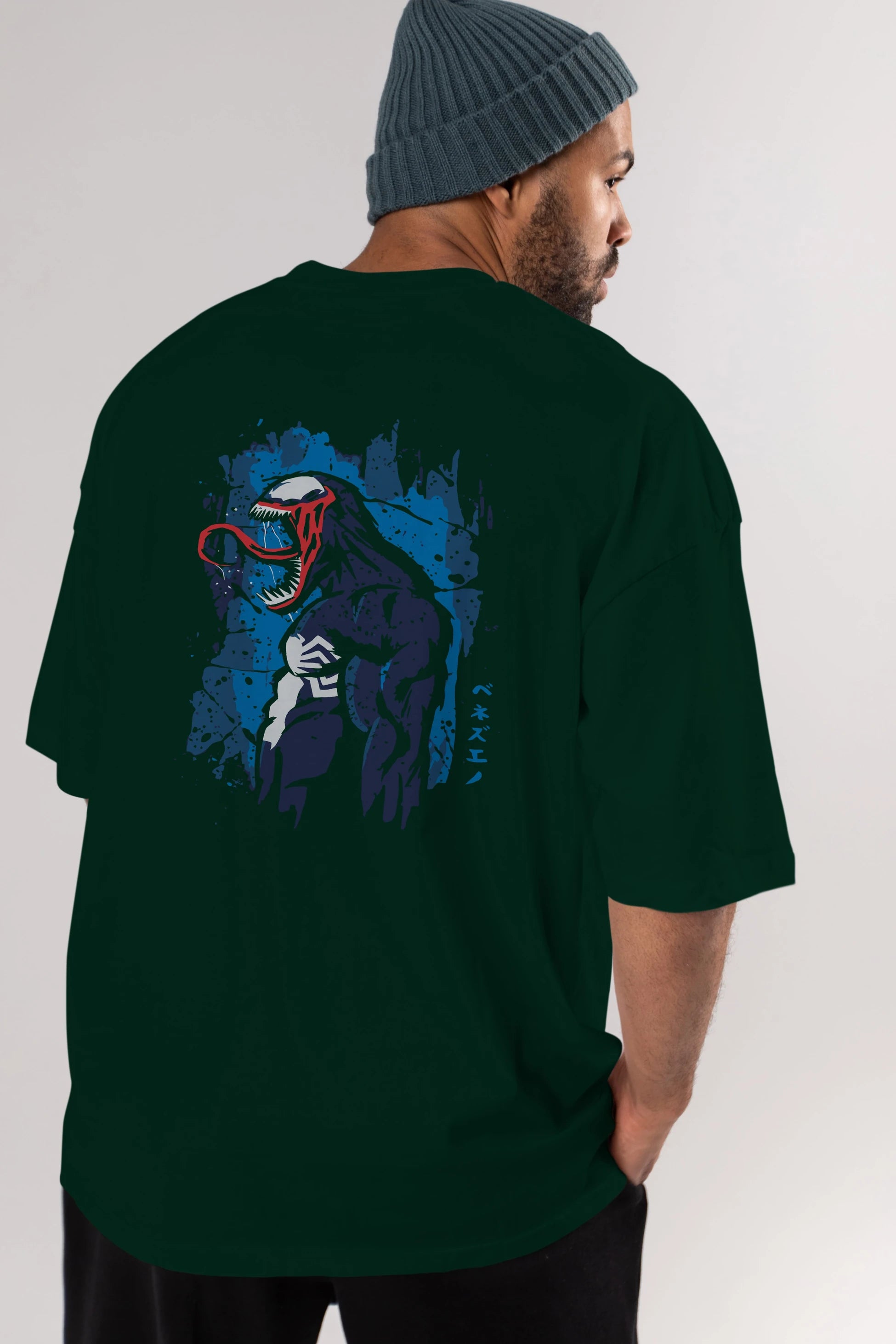 Venom (24) Arka Baskılı Oversize t-shirt Erkek Kadın Unisex %100 Pamuk Bisiklet Yaka tişort