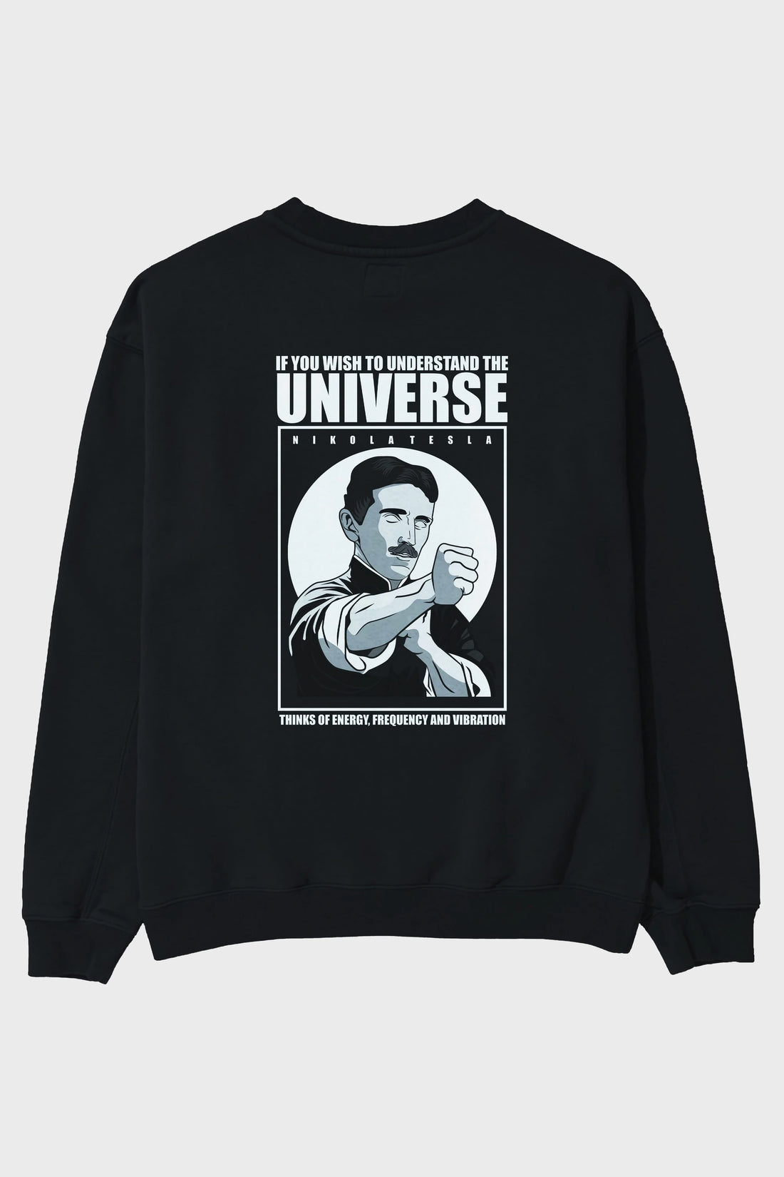 Nicola Tesla Ip Man Arka Baskılı Oversize Sweatshirt Erkek Kadın Unisex