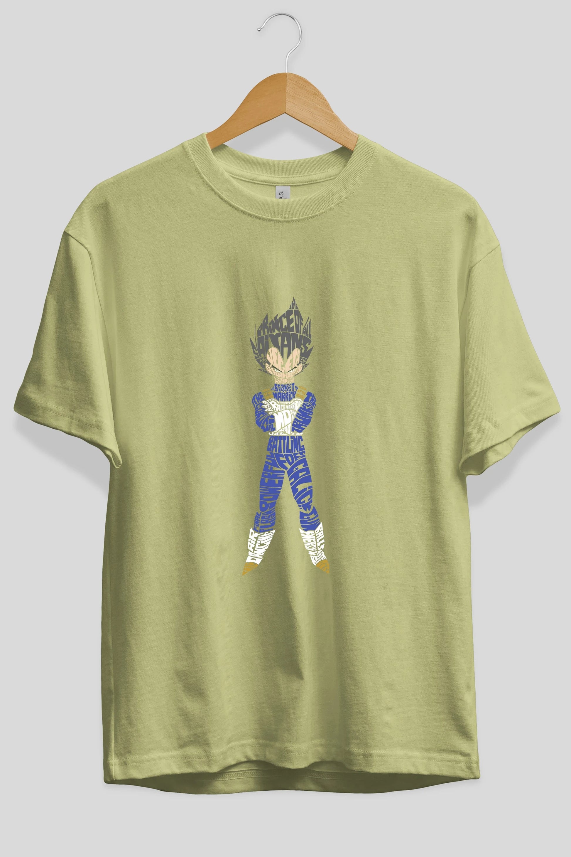 Vegeta Ön Baskılı Oversize t-shirt %100 pamuk Erkek Kadın Unisex