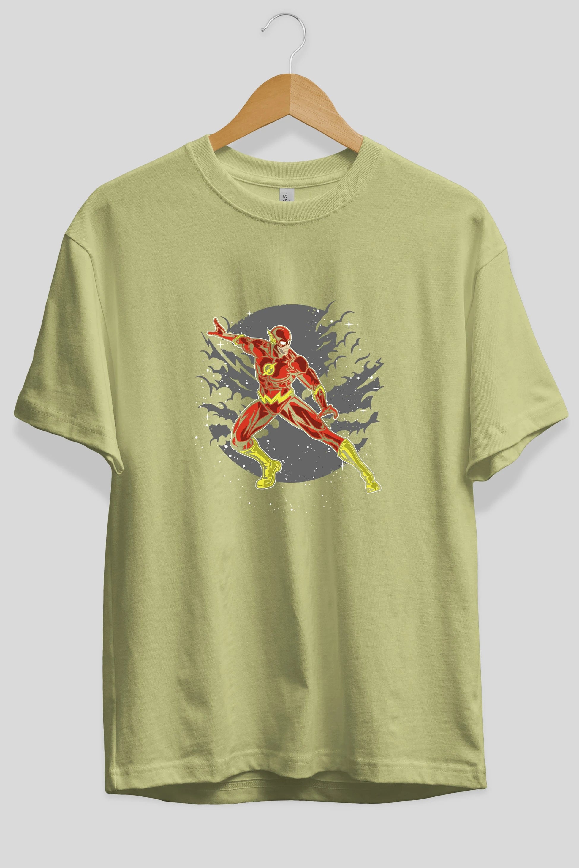 The Flash Ön Baskılı Oversize t-shirt Erkek Kadın Unisex %100 Pamuk tişort