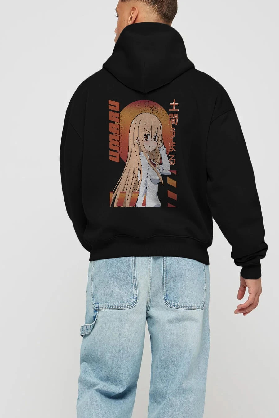 Umaru Doma 5 Anime Arka Baskılı Hoodie Oversize Kapüşonlu Sweatshirt Erkek Kadın Unisex