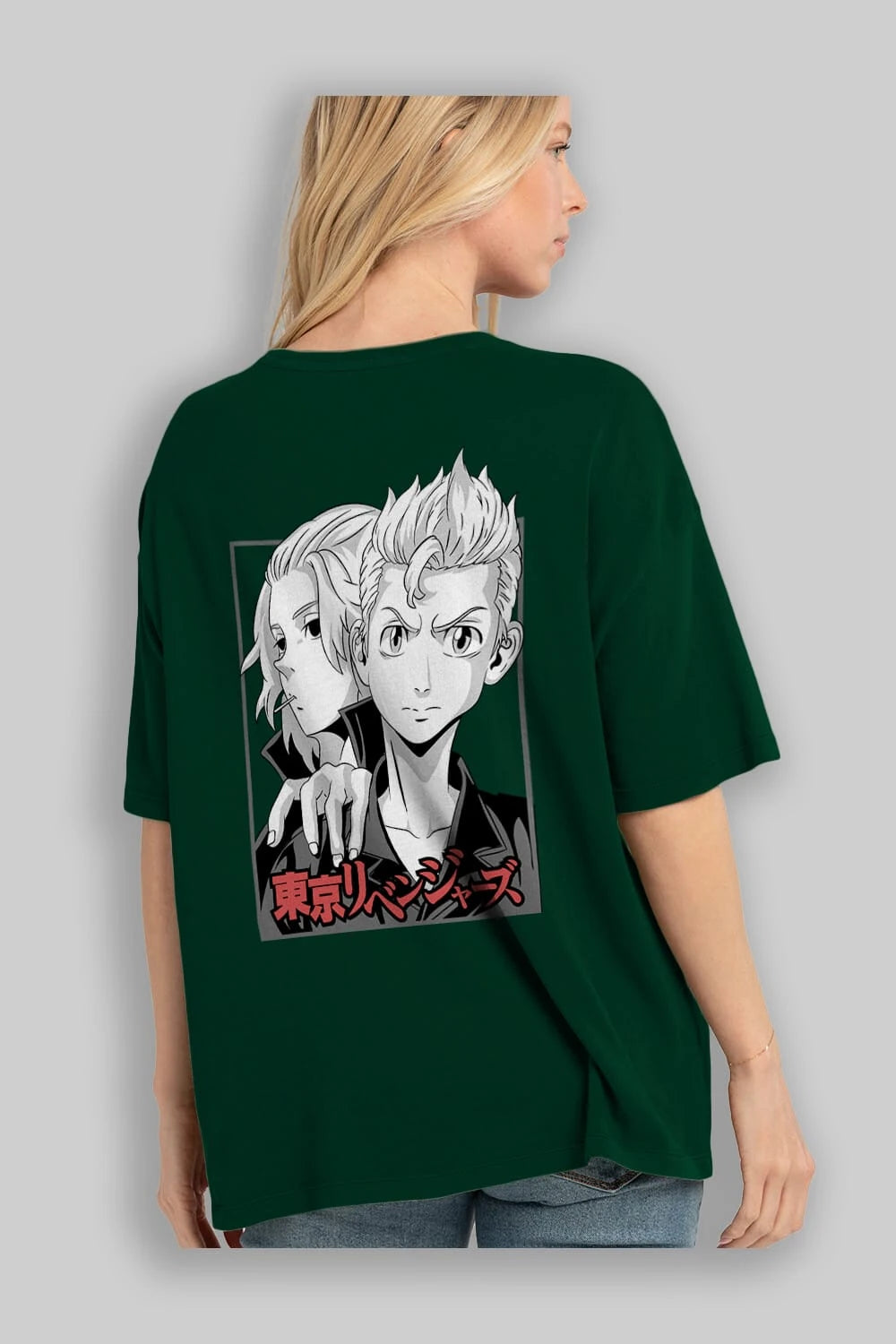 TOKYO REVENGERS Anime Arka Baskılı Oversize t-shirt Erkek Kadın Unisex