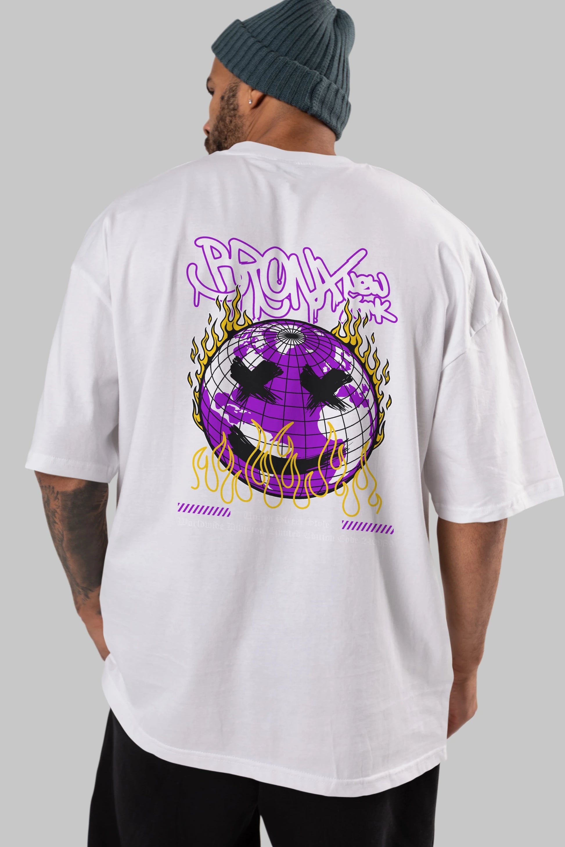 Bronx New York Arka Baskılı Oversize t-shirt Erkek Kadın Unisex