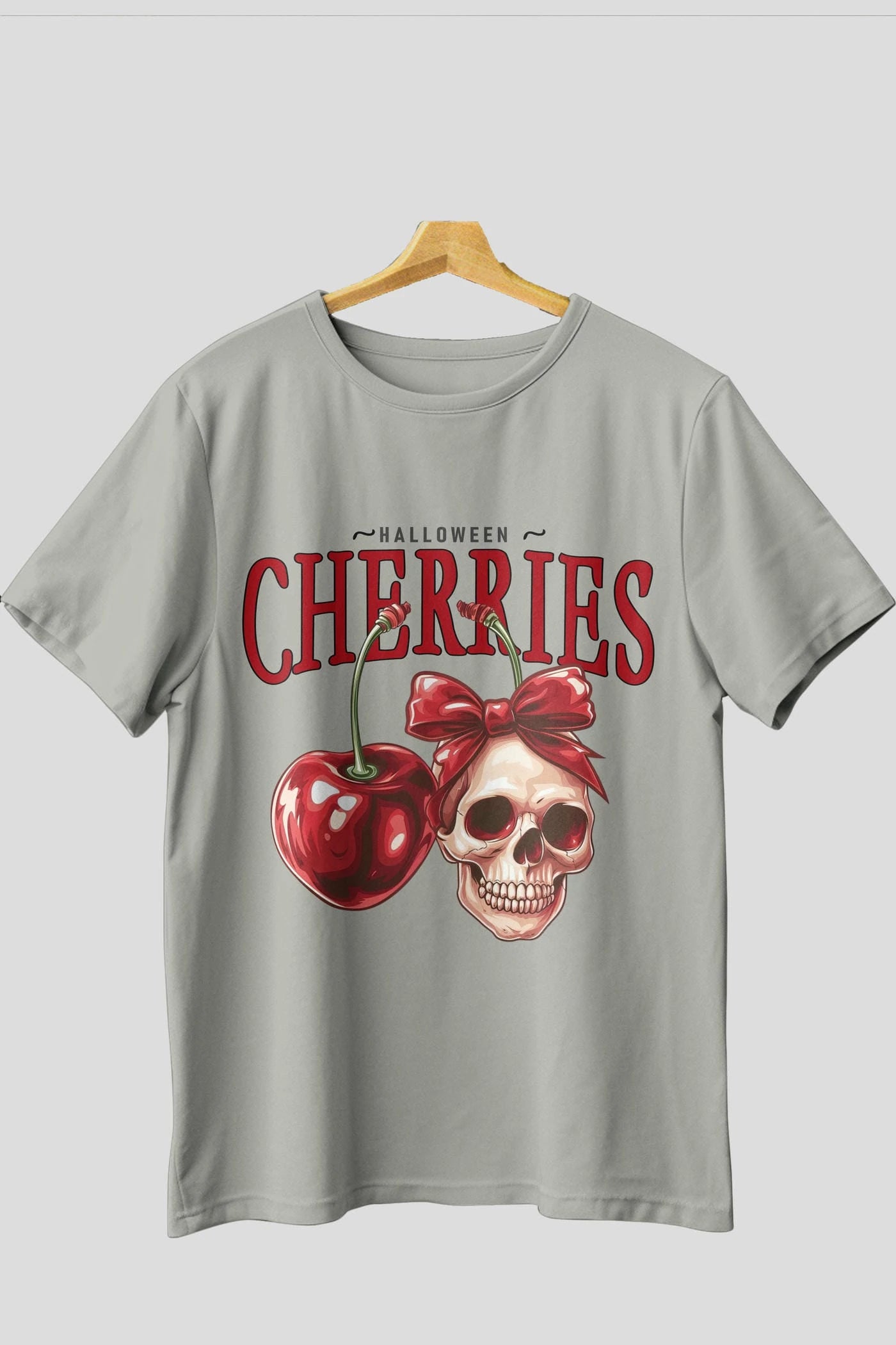 Cherry Cherries 1 Ön Baskılı Oversize t-shirt Erkek Kadın Pamuk Bisiklet Yaka tişort