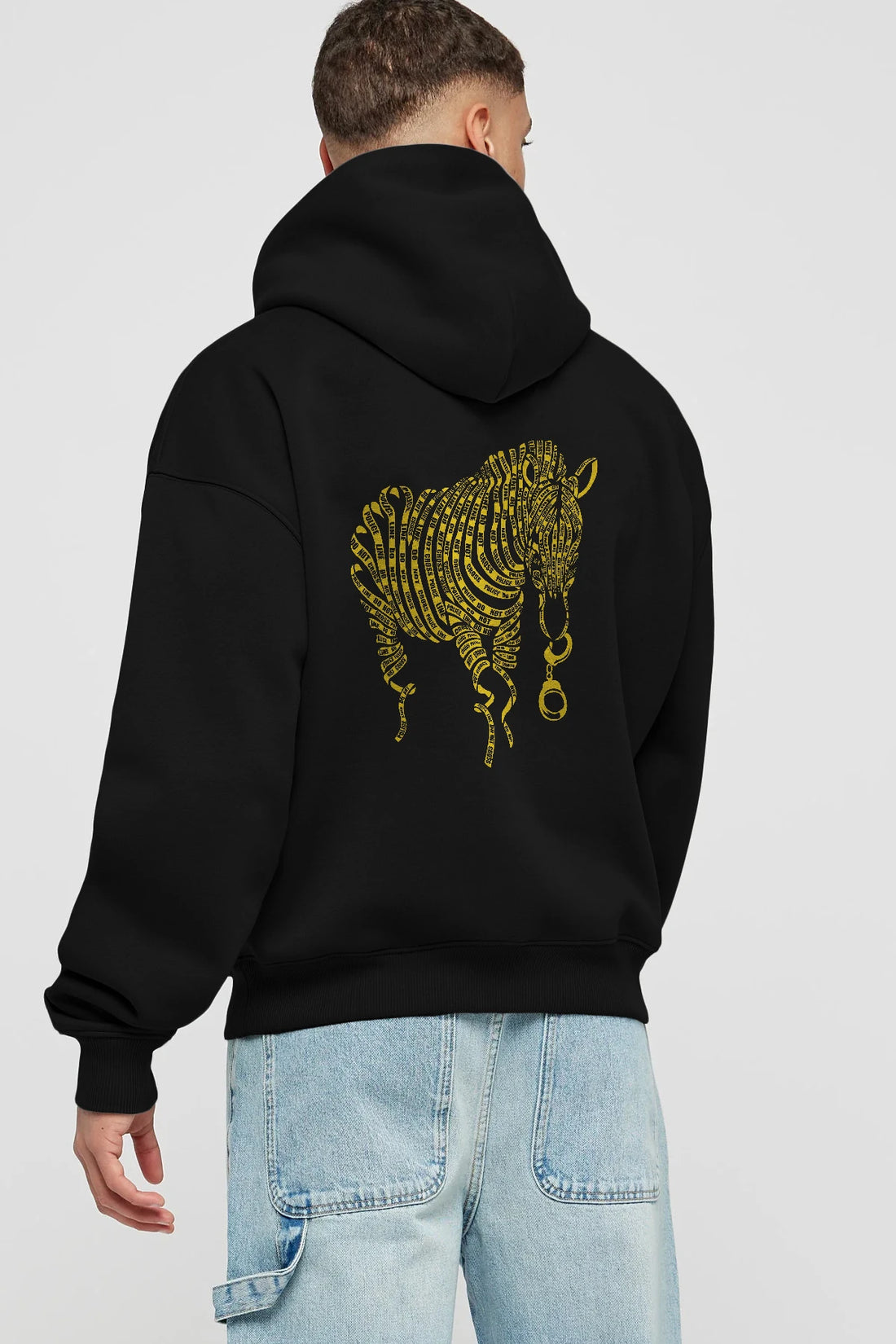 Nature of Crime Arka Baskılı Hoodie Oversize Kapüşonlu Sweatshirt Erkek Kadın Unisex
