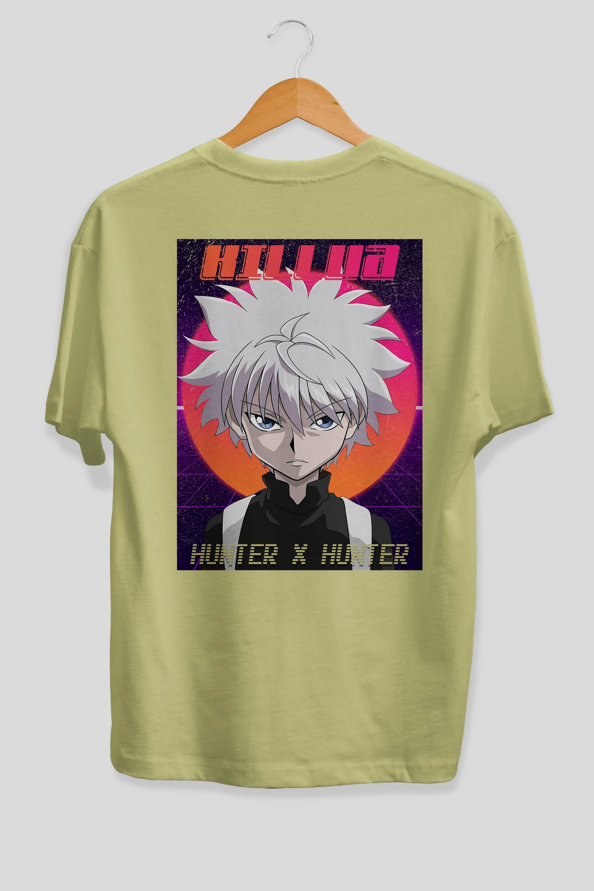 Killua Zoldyck 12 1 Anime Arka Baskılı Oversize t-shirt Erkek Kadın Unisex