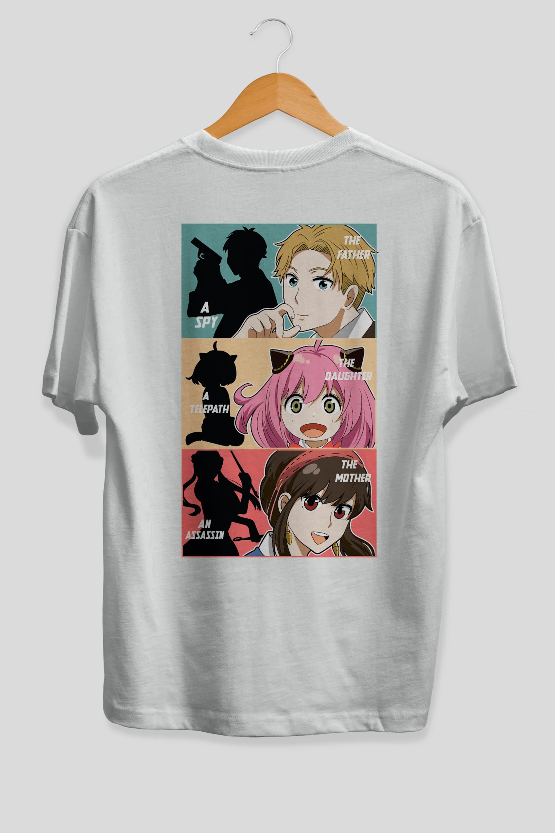 SPY X FAMILY Anime Arka Baskılı Oversize t-shirt Erkek Kadın Unisex