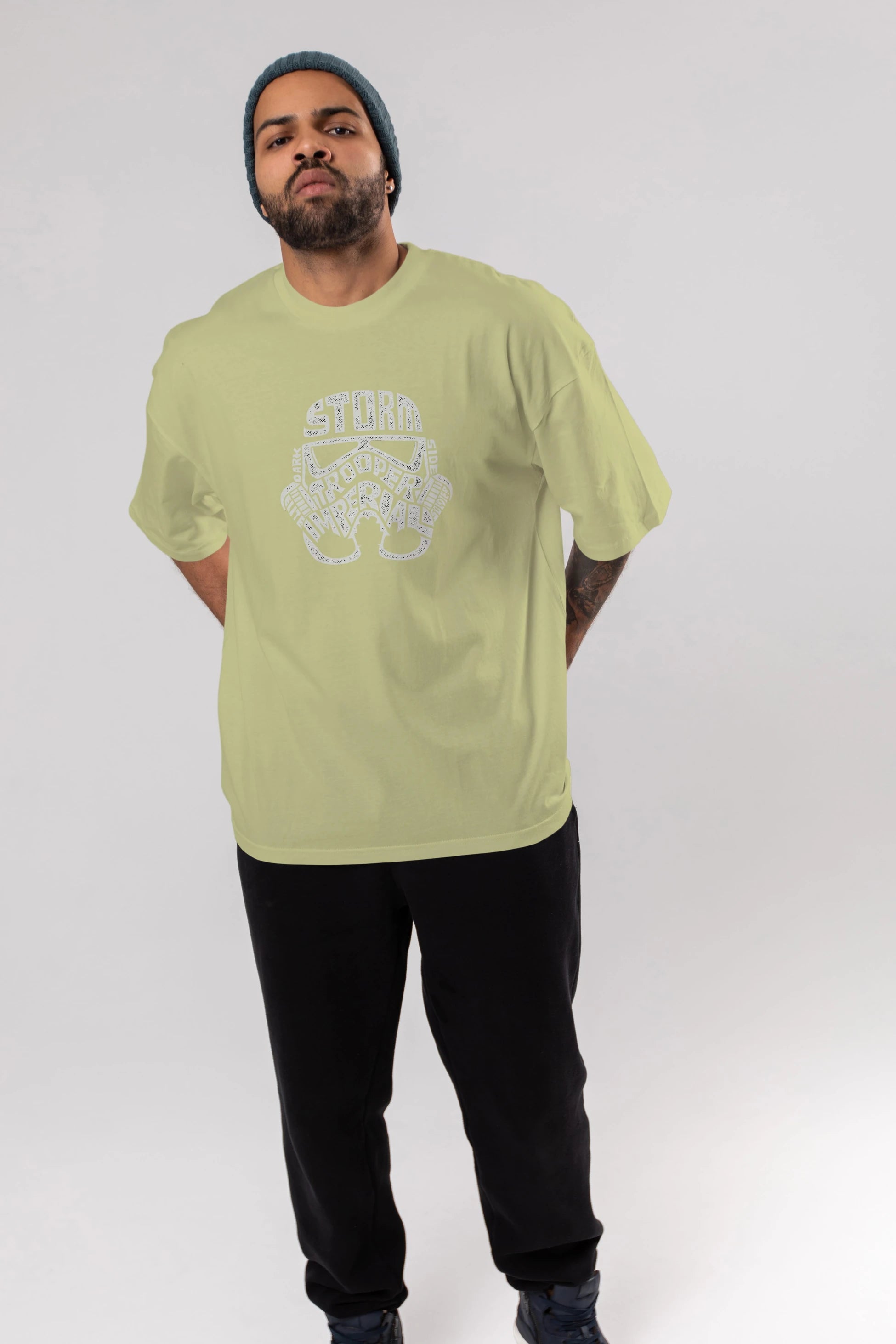 Storm Trooper Ön Baskılı Oversize t-shirt %100 pamuk Erkek Kadın Unisex