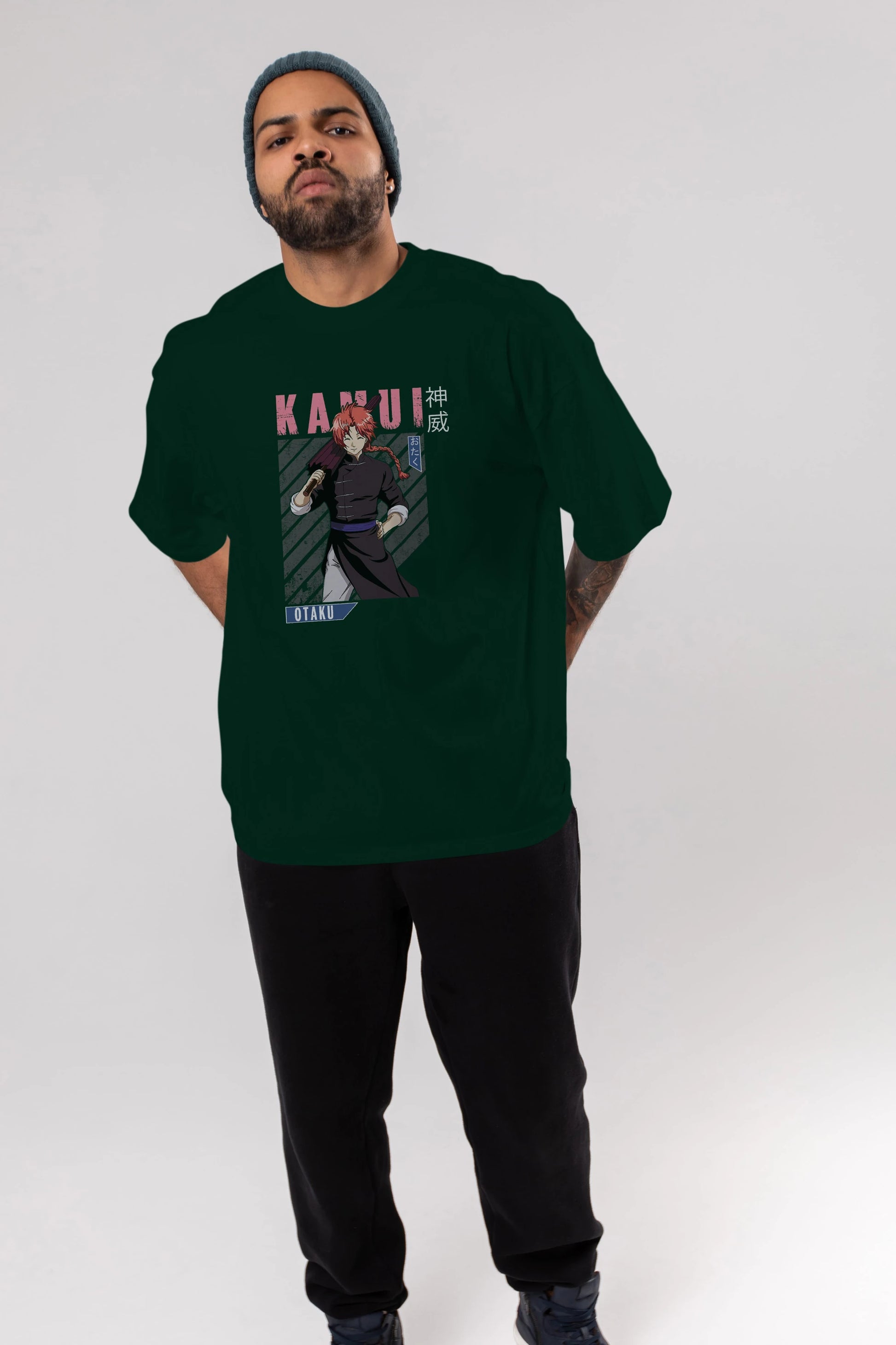 Kamui GINTAMA 1 Anime Ön Baskılı Oversize t-shirt %100 pamuk Erkek Kadın Unisex