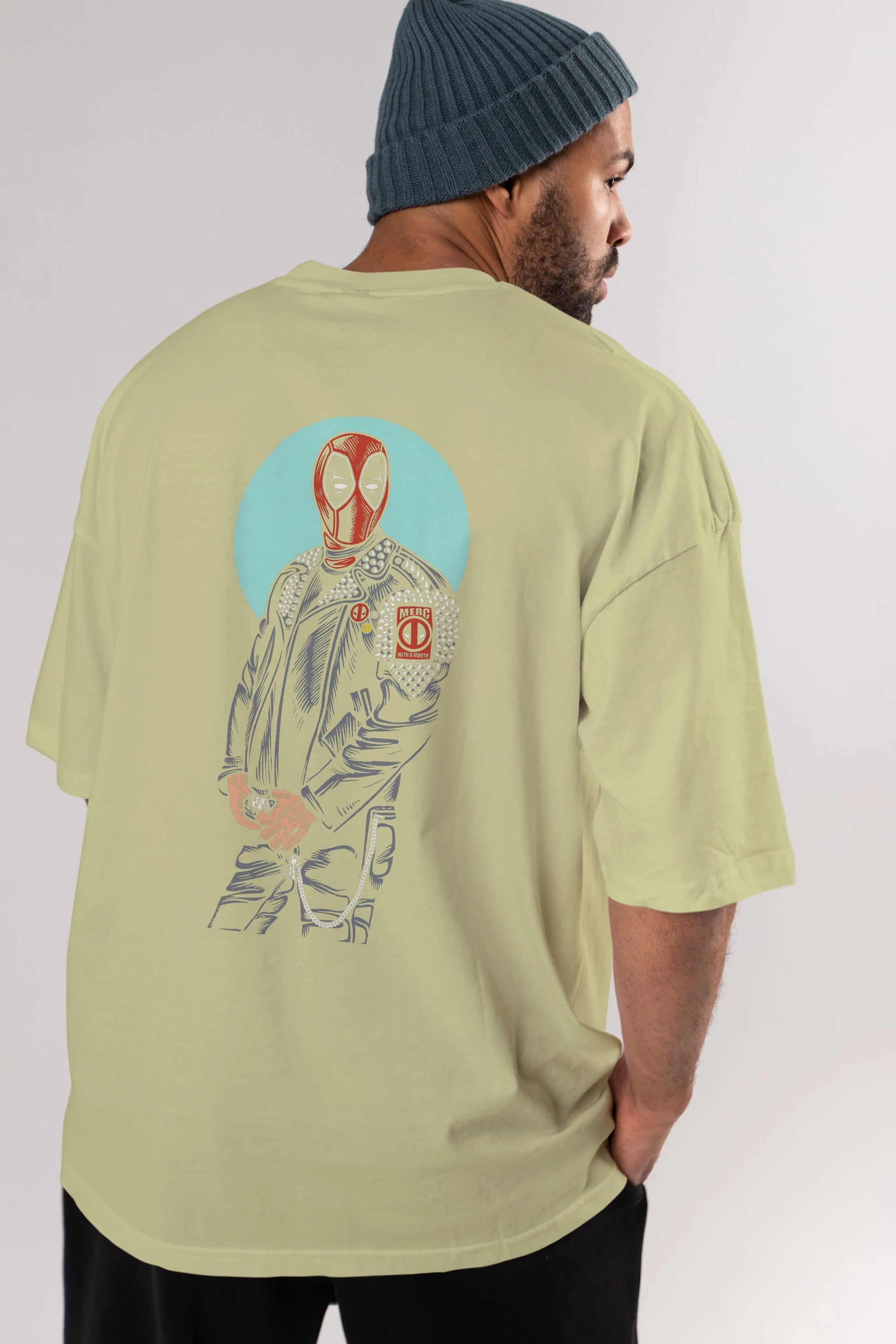 Rebeliion Mercenary Arka Baskılı Oversize t-shirt Erkek Kadın Unisex %100 Pamuk