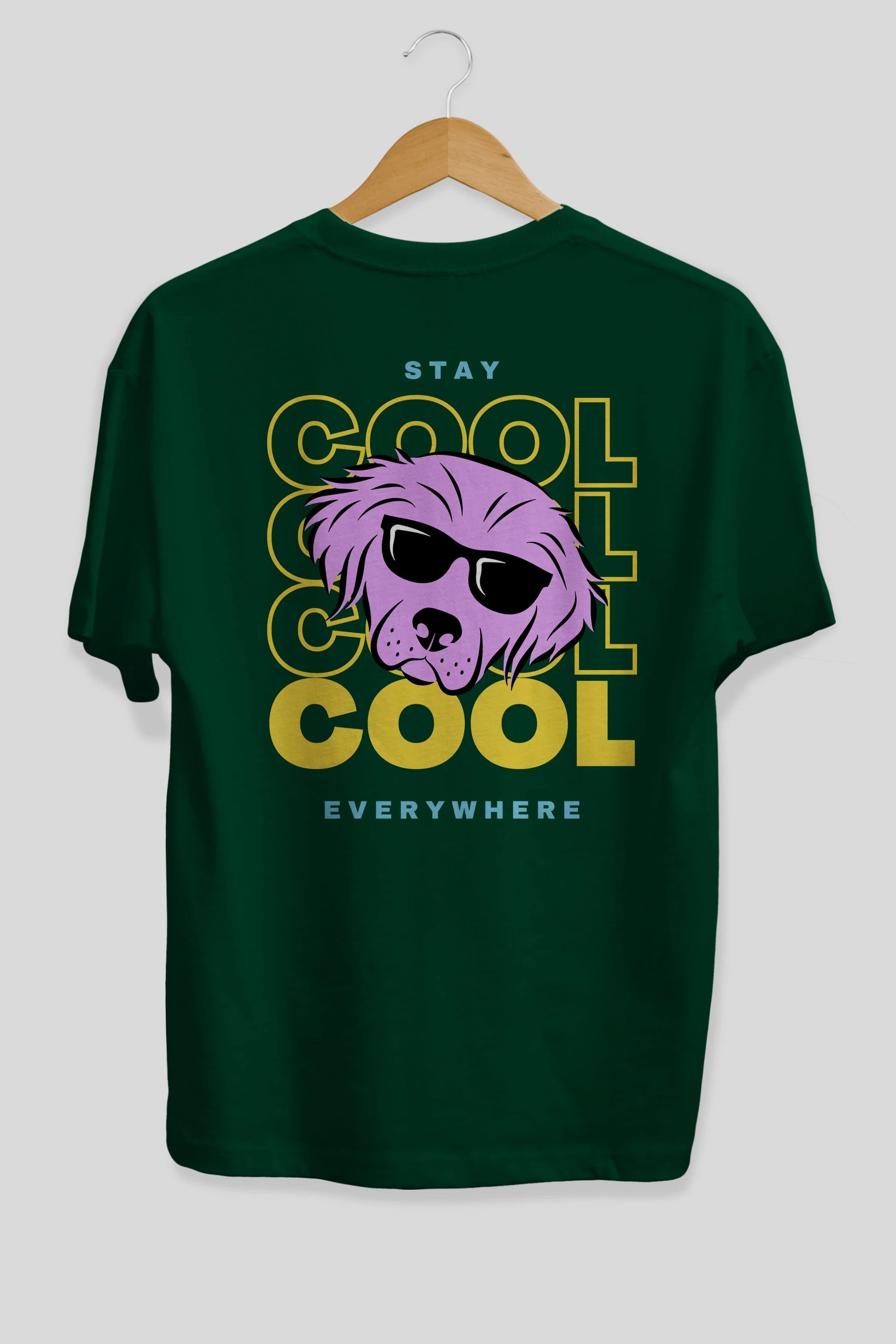 Cool Dog 2 Arka Baskılı Oversize t-shirt Erkek Kadın Unisex