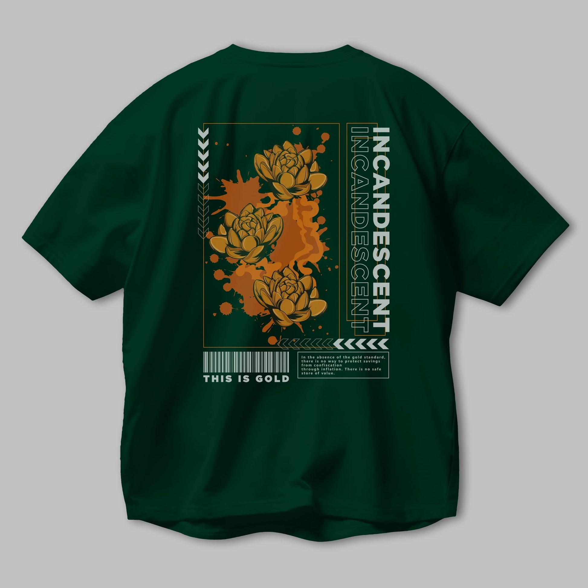 Incandescent Arka Baskılı Oversize t-shirt Erkek Kadın Unisex