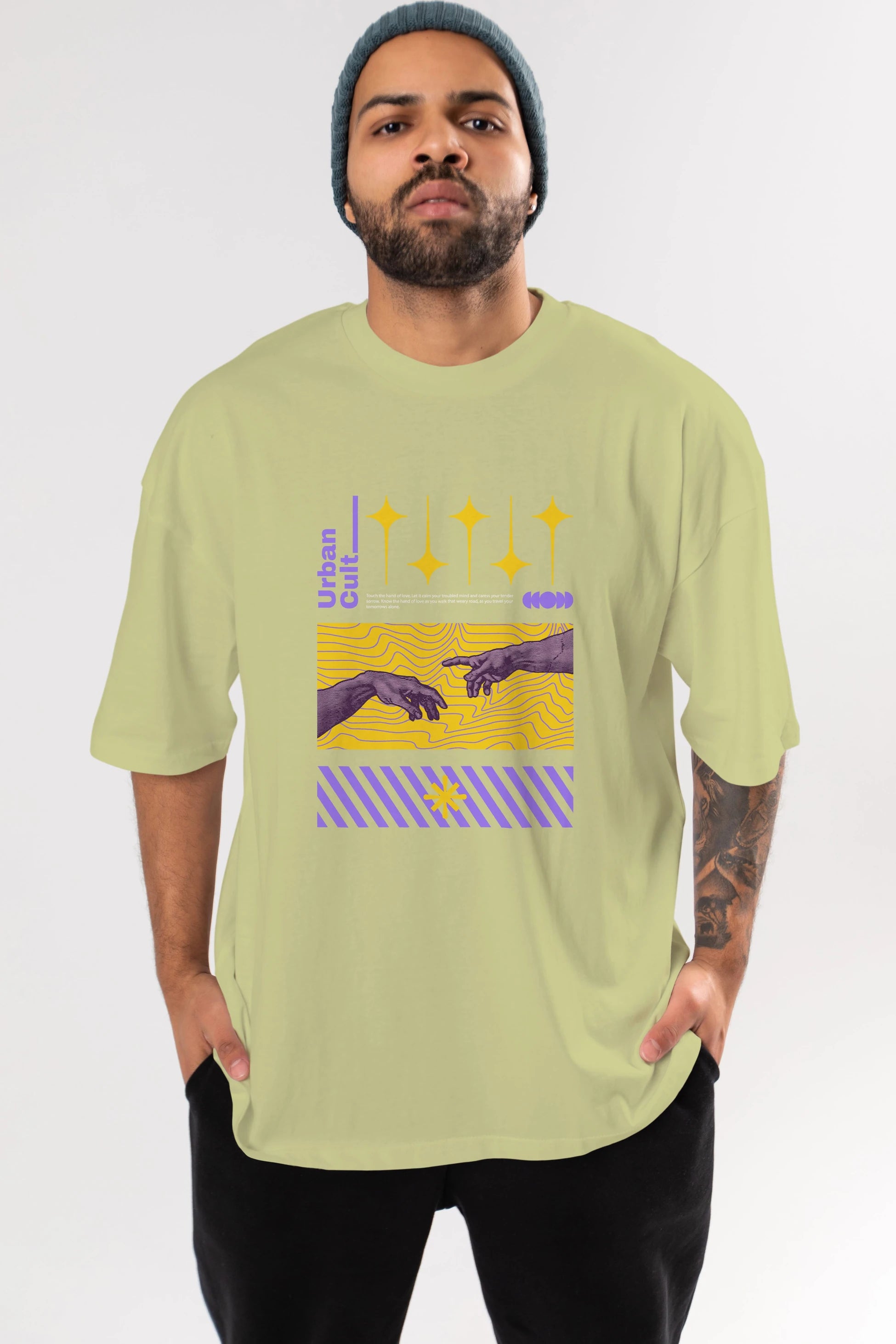 Urban Cult Ön Baskılı Oversize t-shirt Erkek Kadın Unisex