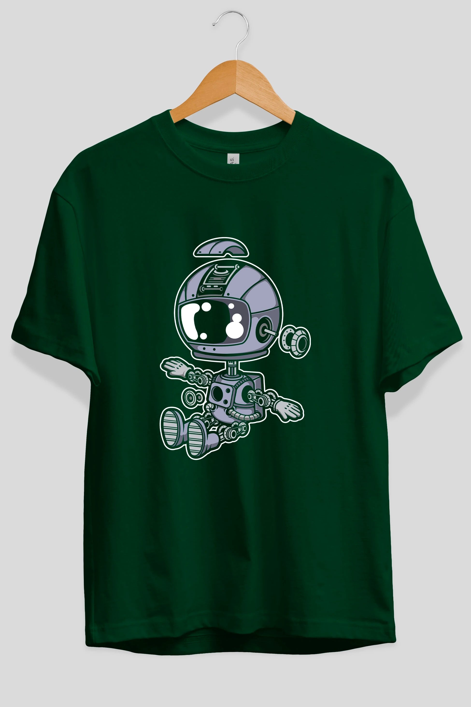 Astronaut Robot Ön Baskılı Oversize t-shirt Erkek Kadın Unisex