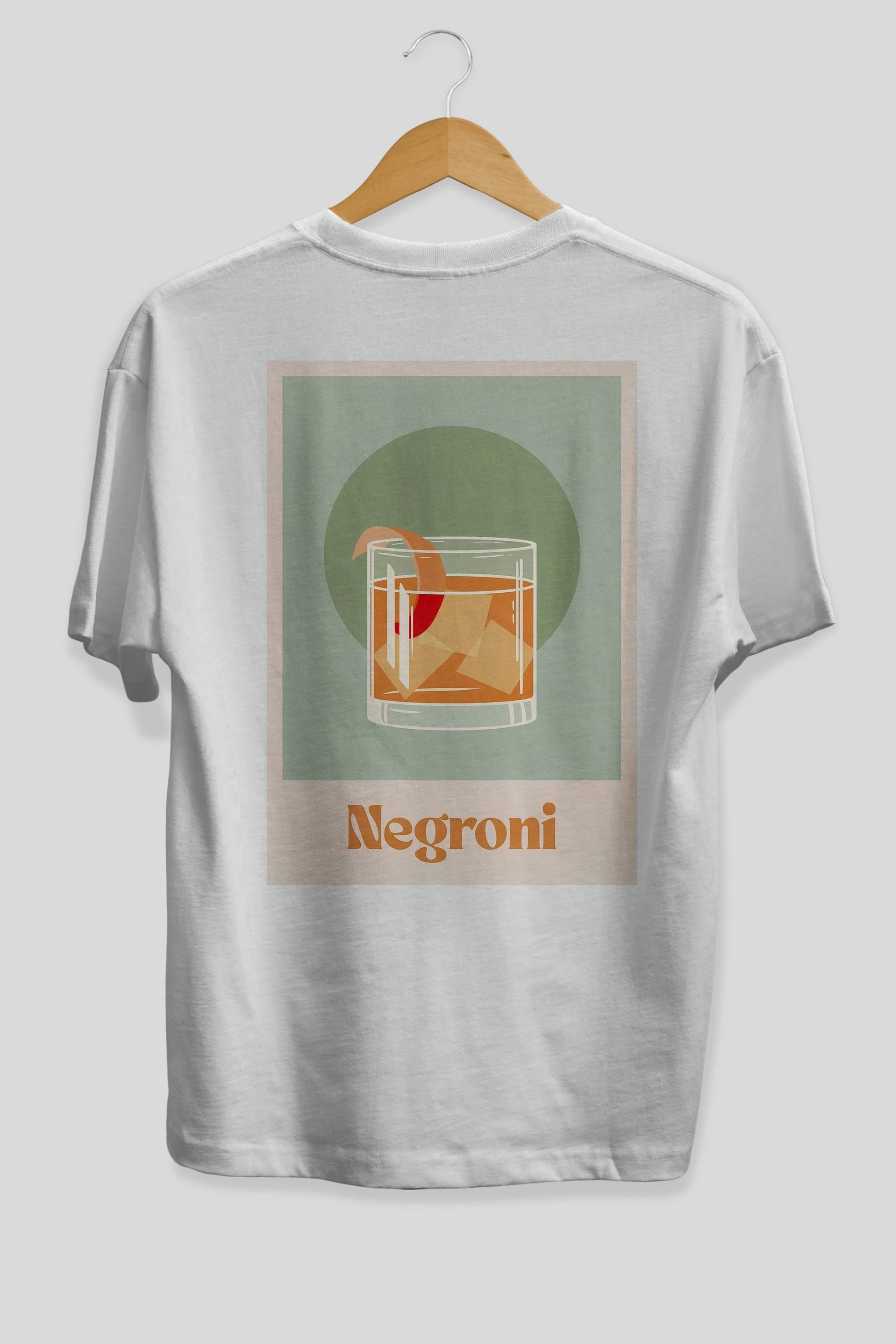 Negroni 5 Arka Baskılı Oversize t-shirt Erkek Kadın Unisex %100 Pamuk Bisiklet Yaka tişort
