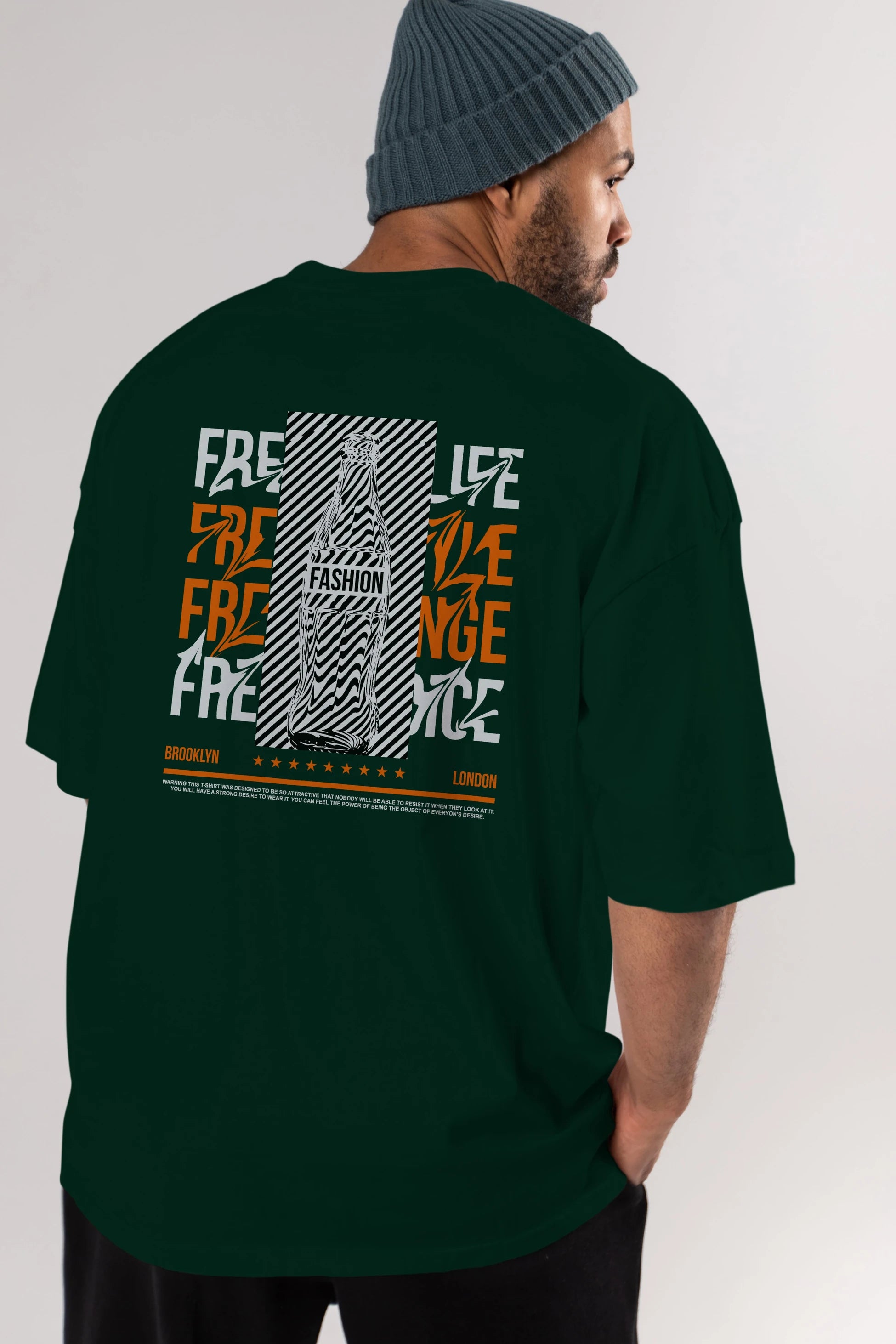Freedom Life Arka Baskılı Oversize t-shirt Erkek Kadın Unisex