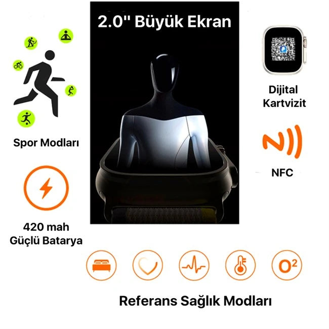 Watch 8 Ultra Logolu Model