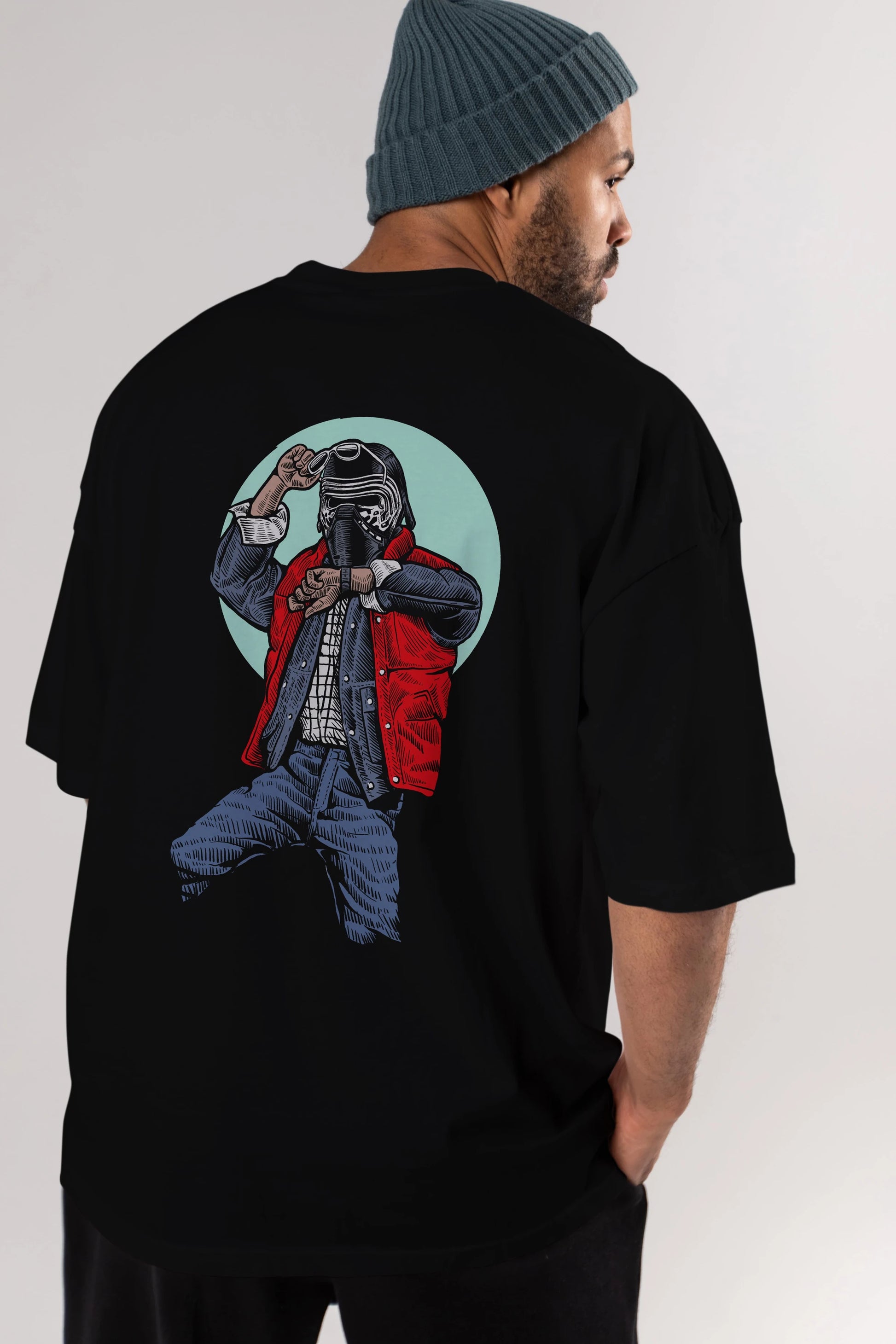 Kylo Mcfly Arka Baskılı Oversize t-shirt Erkek Kadın Unisex %100 Pamuk