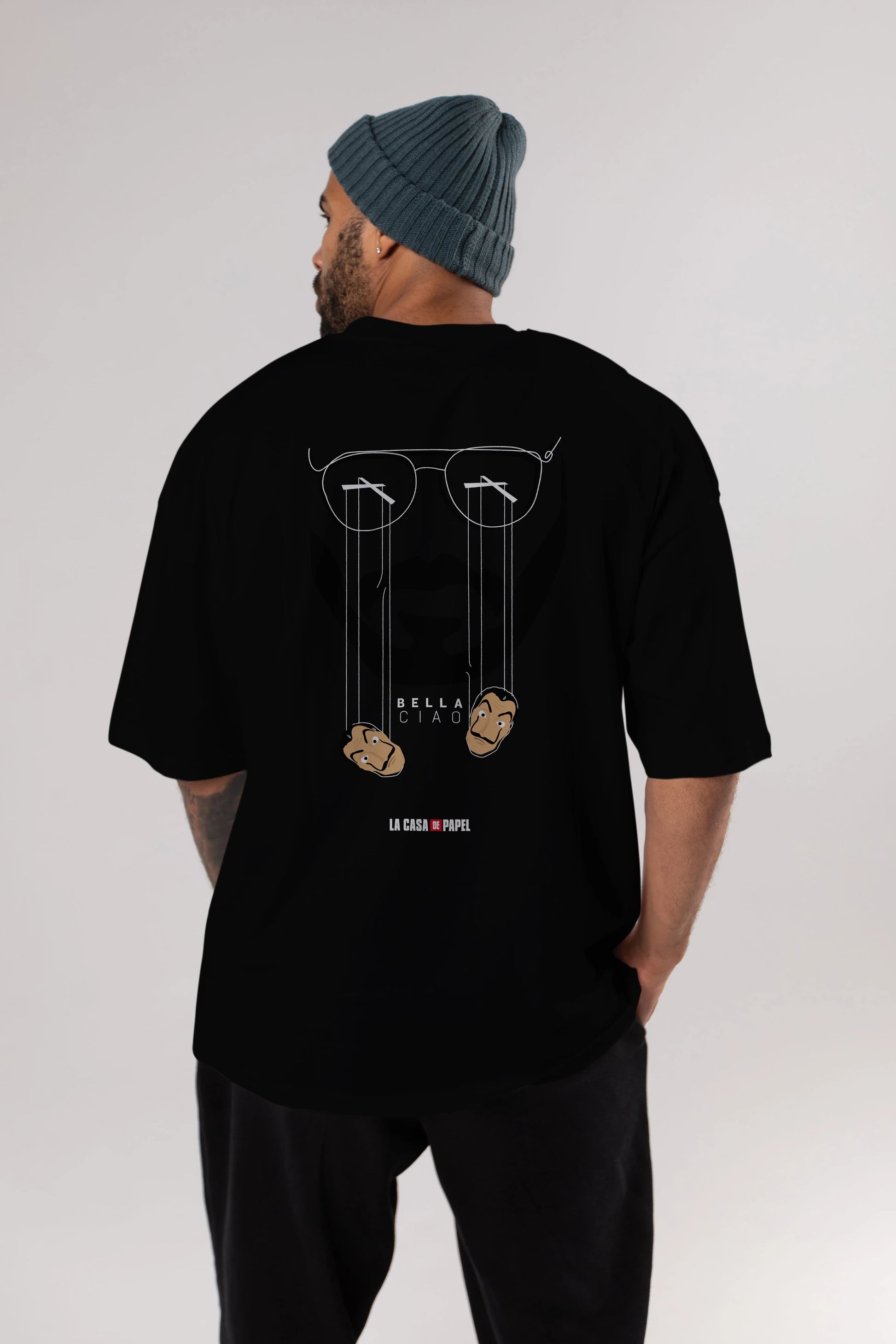 La Casa De Papel (11) Arka Baskılı Oversize t-shirt Erkek Kadın Unisex %100 Pamuk Bisiklet Yaka tişort