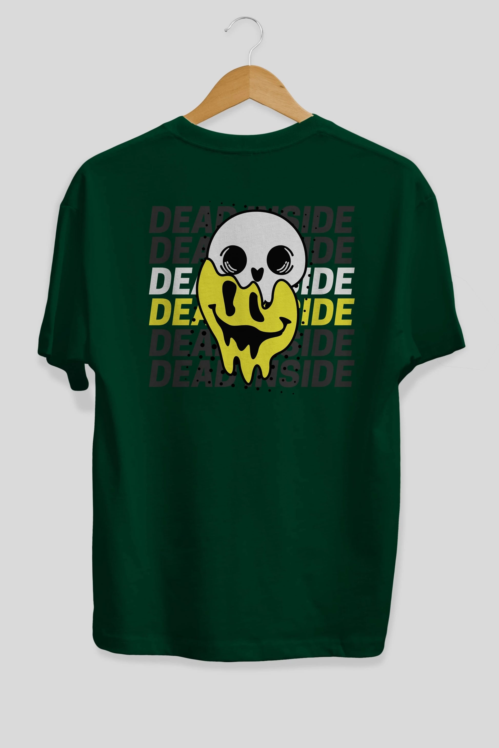 Dead Inside Yazılı Arka Baskılı Oversize t-shirt Erkek Kadın Unisex