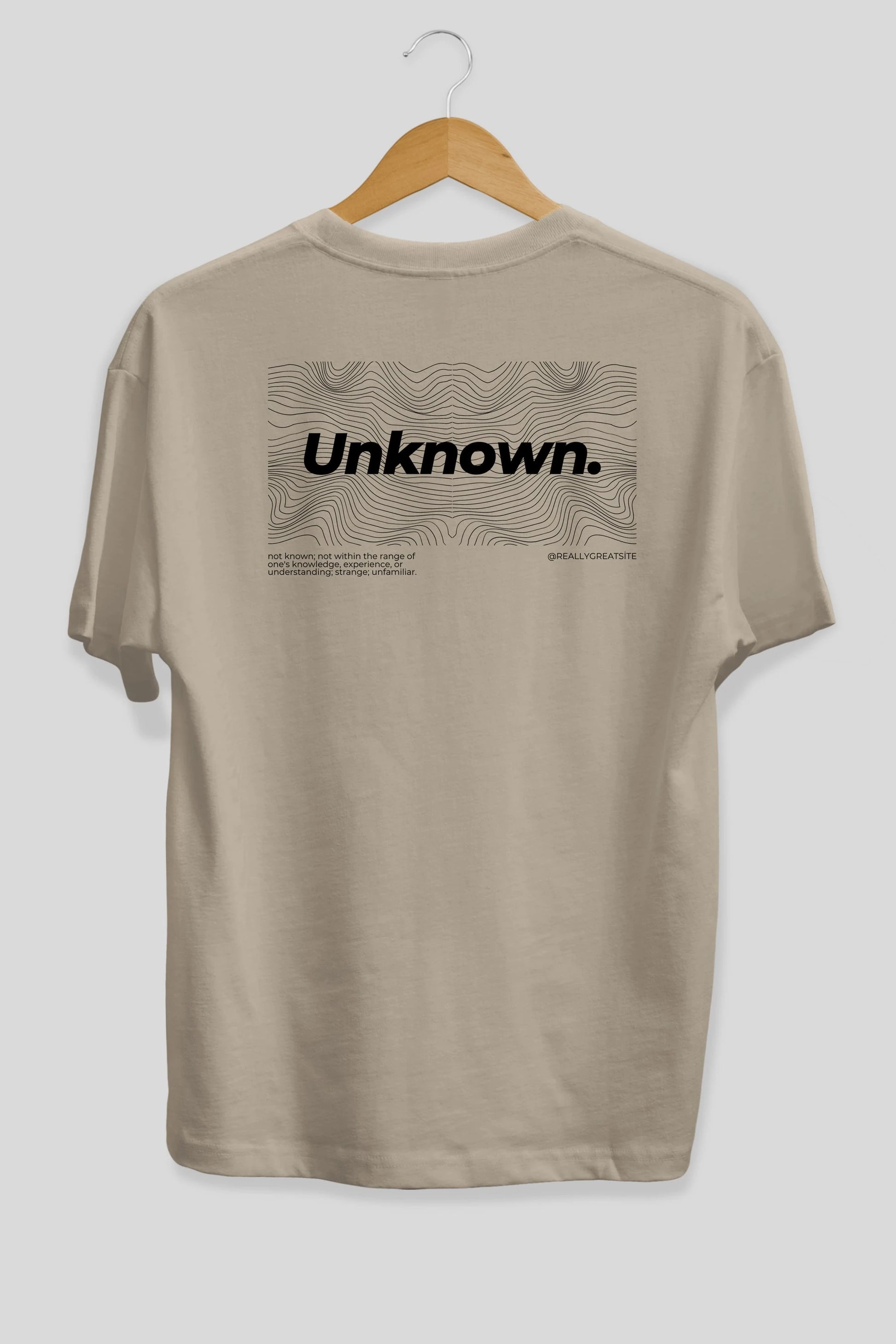 Unknown Yazılı Arka Baskılı Oversize t-shirt Erkek Kadın Unisex