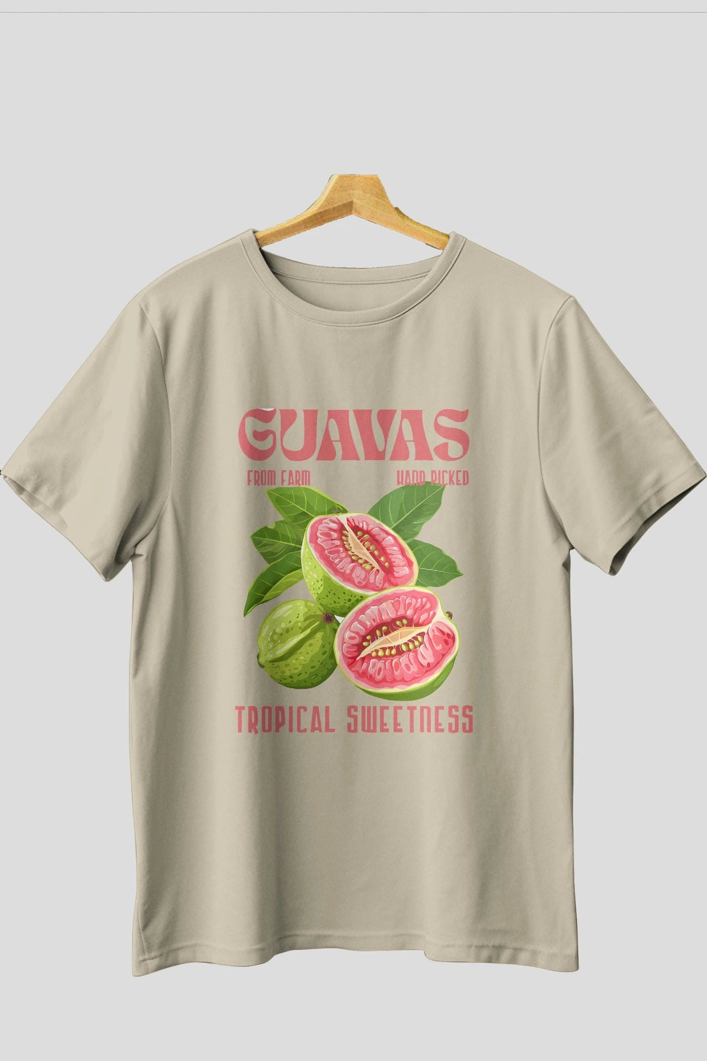 Guavas Ön Baskılı Oversize t-shirt Erkek Kadın Pamuk Bisiklet Yaka tişort