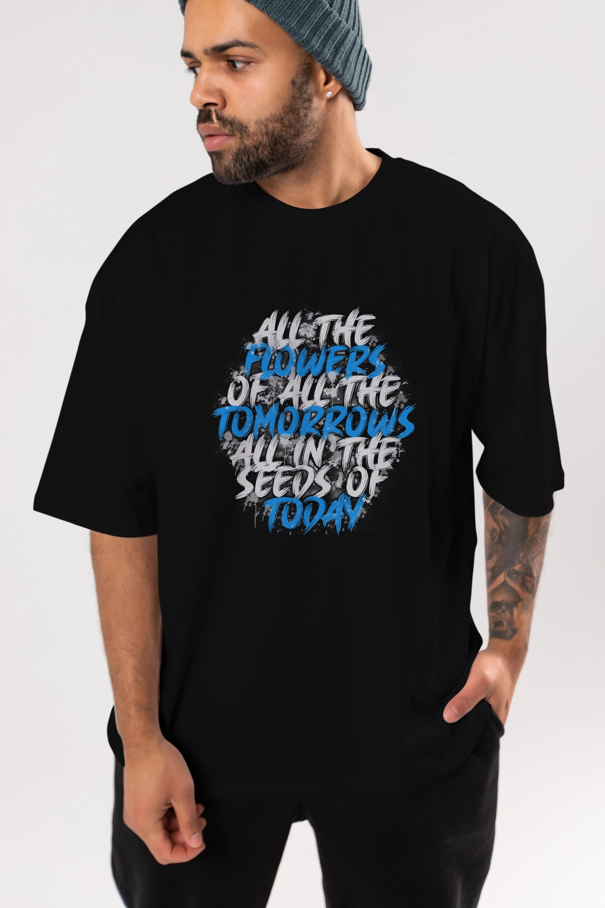 All The Flowers Of All The Tomorrows Ön Baskılı Oversize t-shirt Erkek Kadın Unisex